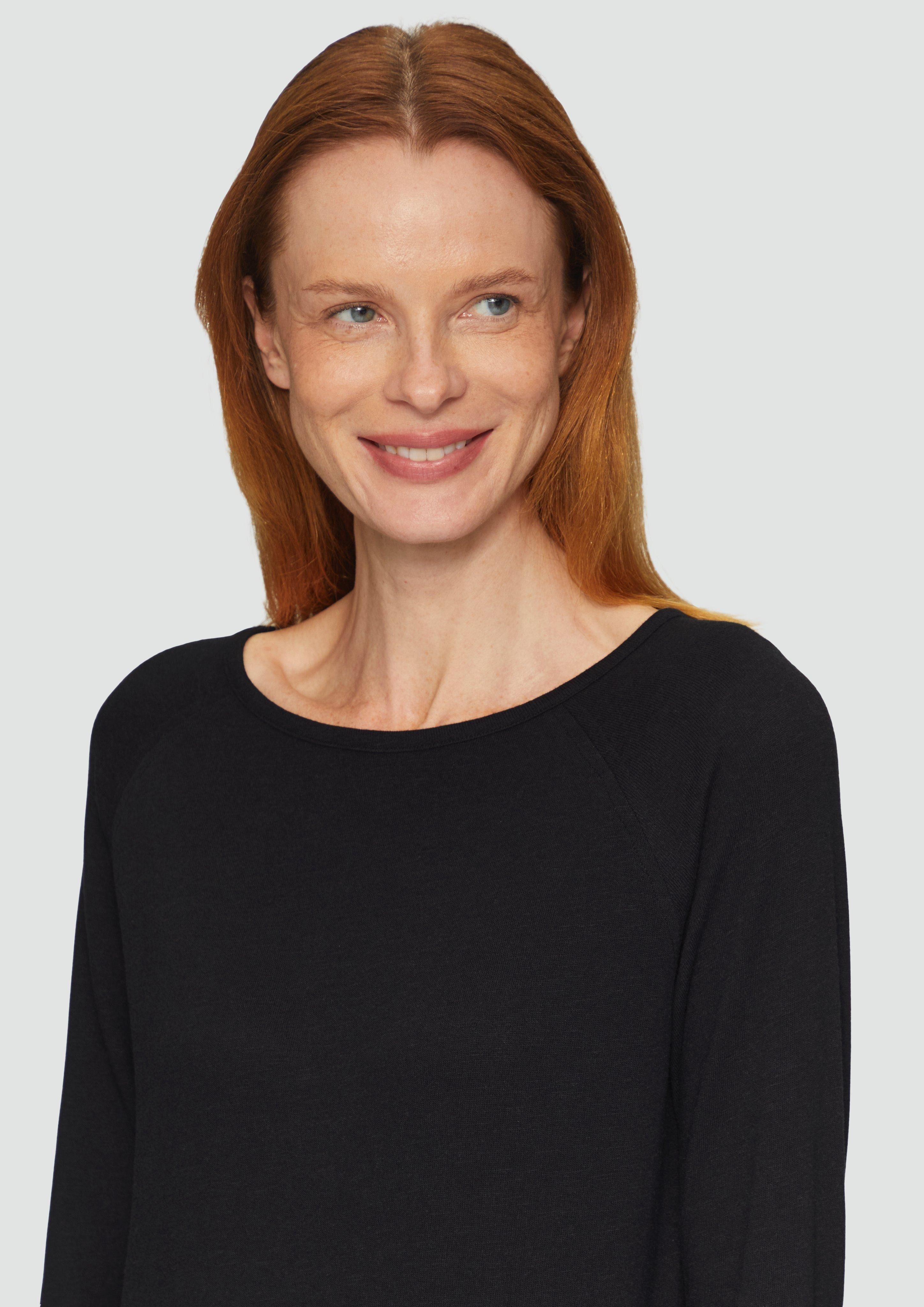 s.Oliver Langarmshirt Langarmshirt mit Flammgarnstruktur und günstig online kaufen