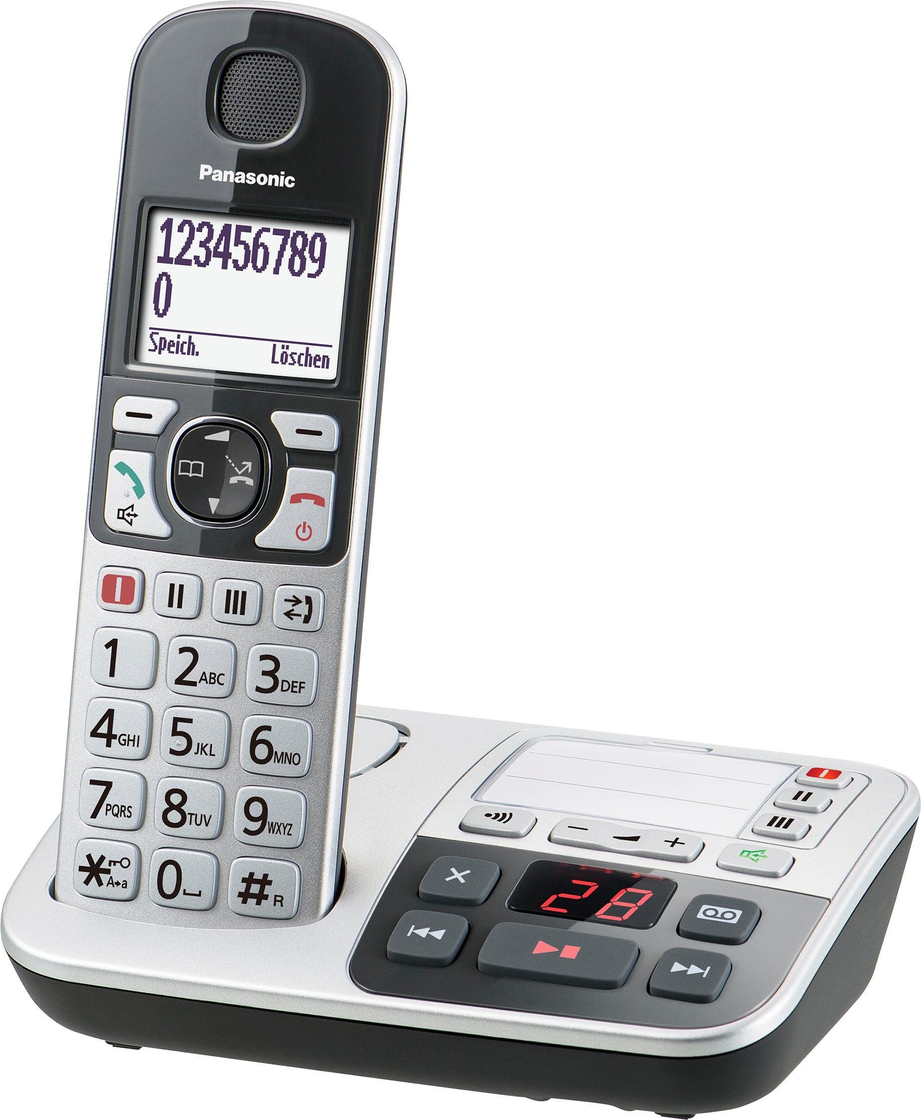 inkl. 1, Seniorentelefon Anrufbeantworter) Panasonic (Mobilteile: KX-TGE520
