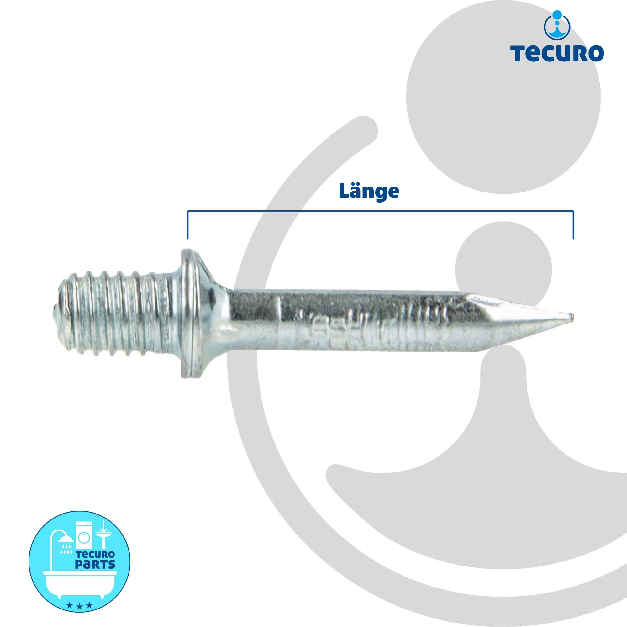 tecuro Lochband Einschlagschraubdübel -nägel mit Gewinde M6, gehärtet, VPE 100 Stück