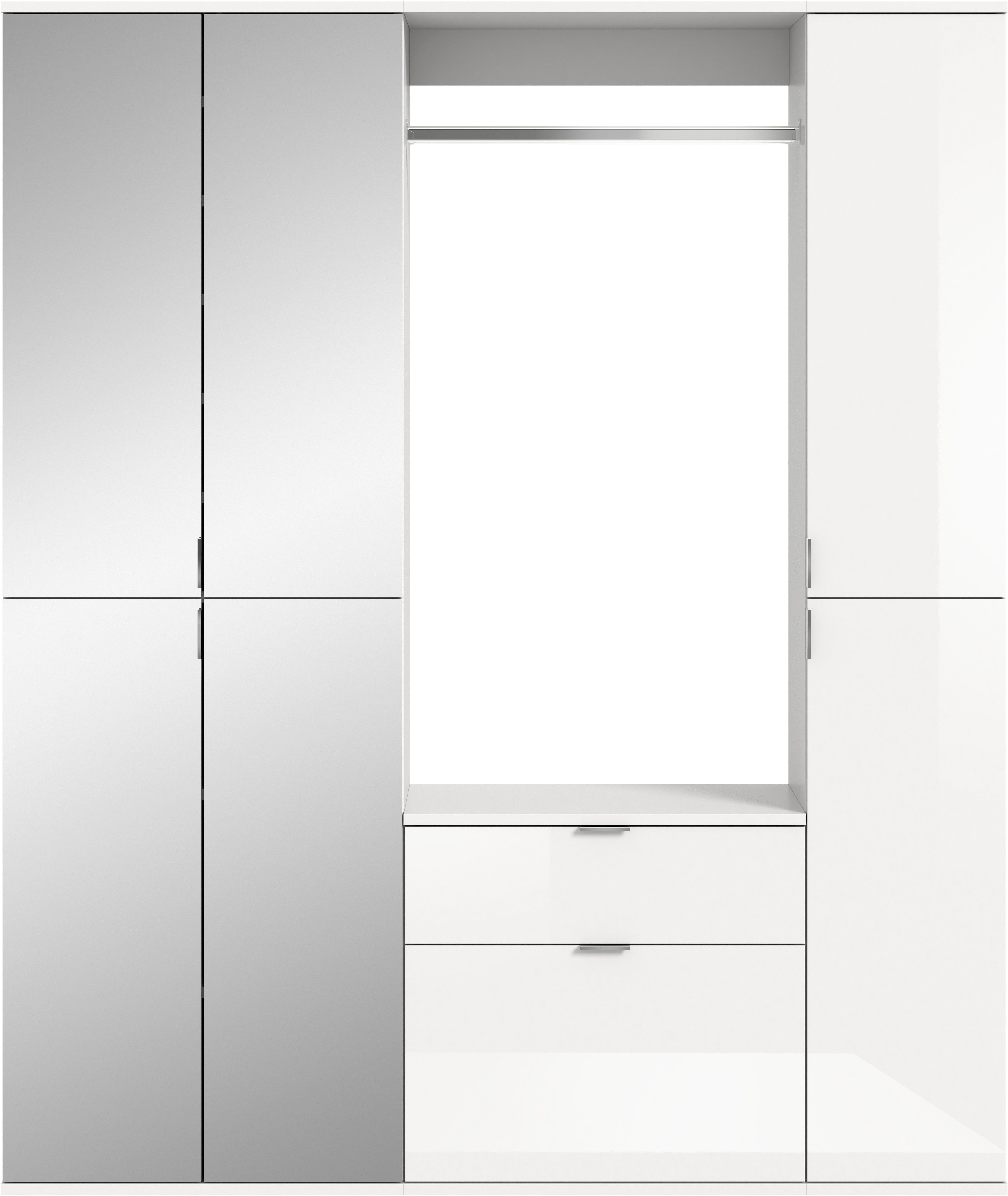 Home affaire Garderoben-Set TRONDHEIM, 5-teilig, Breite 152cm, individuell platzier- & erweiterbar, (Set, 4-St., bestehend aus: 2x …