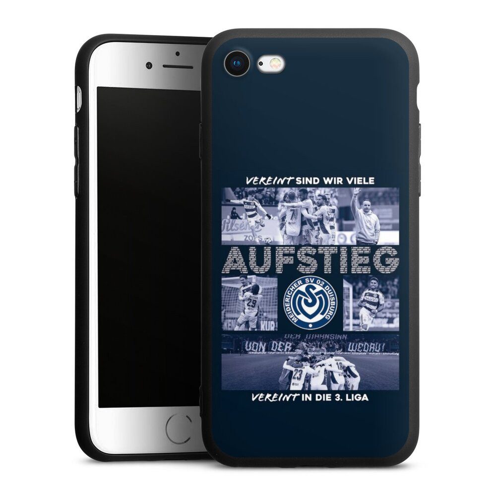 DeinDesign Handyhülle MSV Duisburg Aufstieg Offizielles Lizenzprodukt, Apple iPhone 8 Silikon Hülle Premium Case Handy Schutzhülle