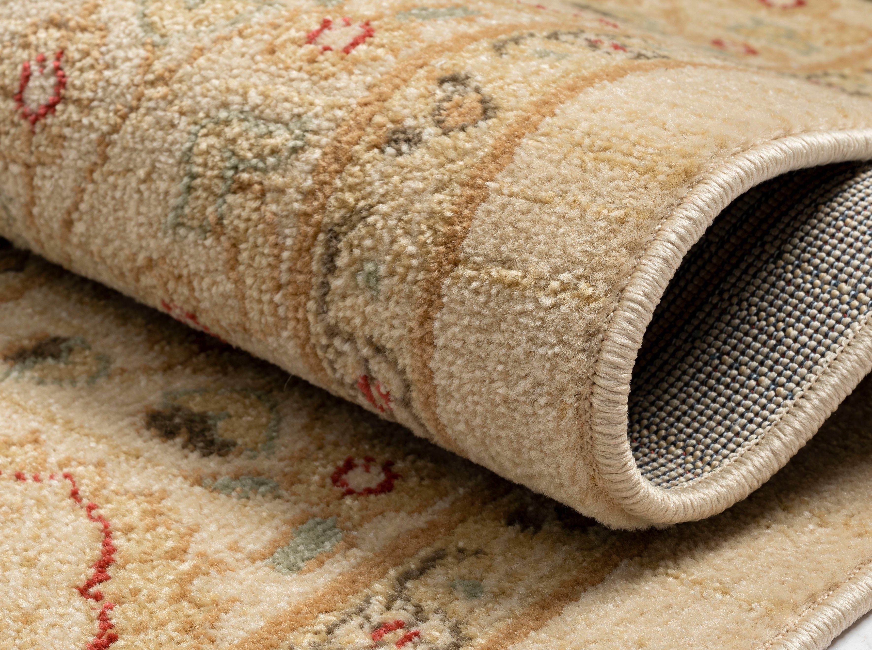 Myflair Möbel & Accessoires Teppich Maryam 2, rechteckig, Höhe: 7,5 mm, Kurzflor, Orient Optik, edler Glanz, mit Fransen, besonders weich