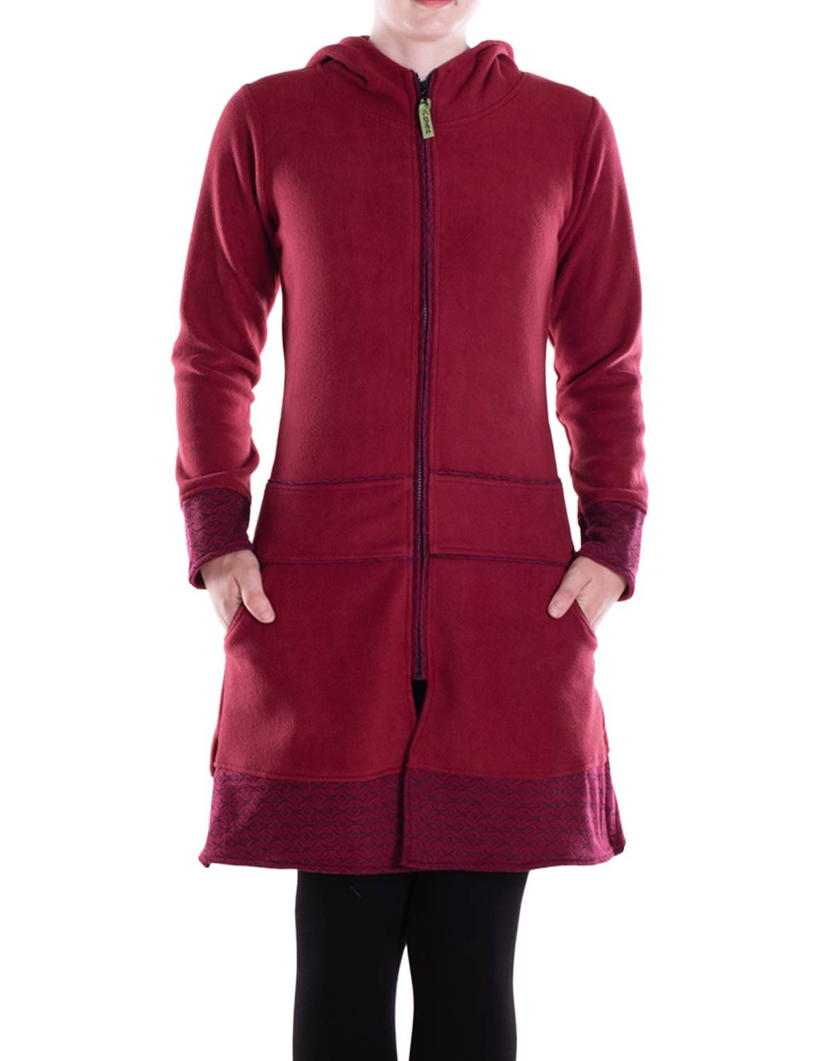 Vishes Kapuzenfleecejacke Lange Kapuzenjacke Damen Fleece günstig online kaufen