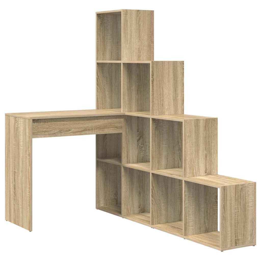 vidaXL Schreibtisch Eckschreibtisch mit Regal Sonoma-Eiche günstig online kaufen