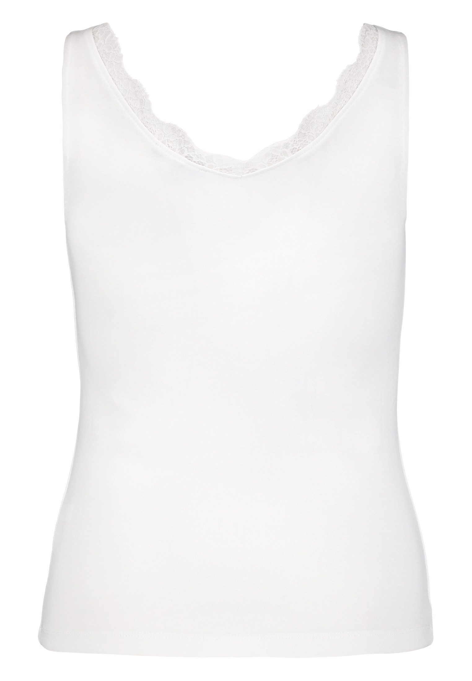 Zero Trägertop Damen mit Spitzenkante Spitze