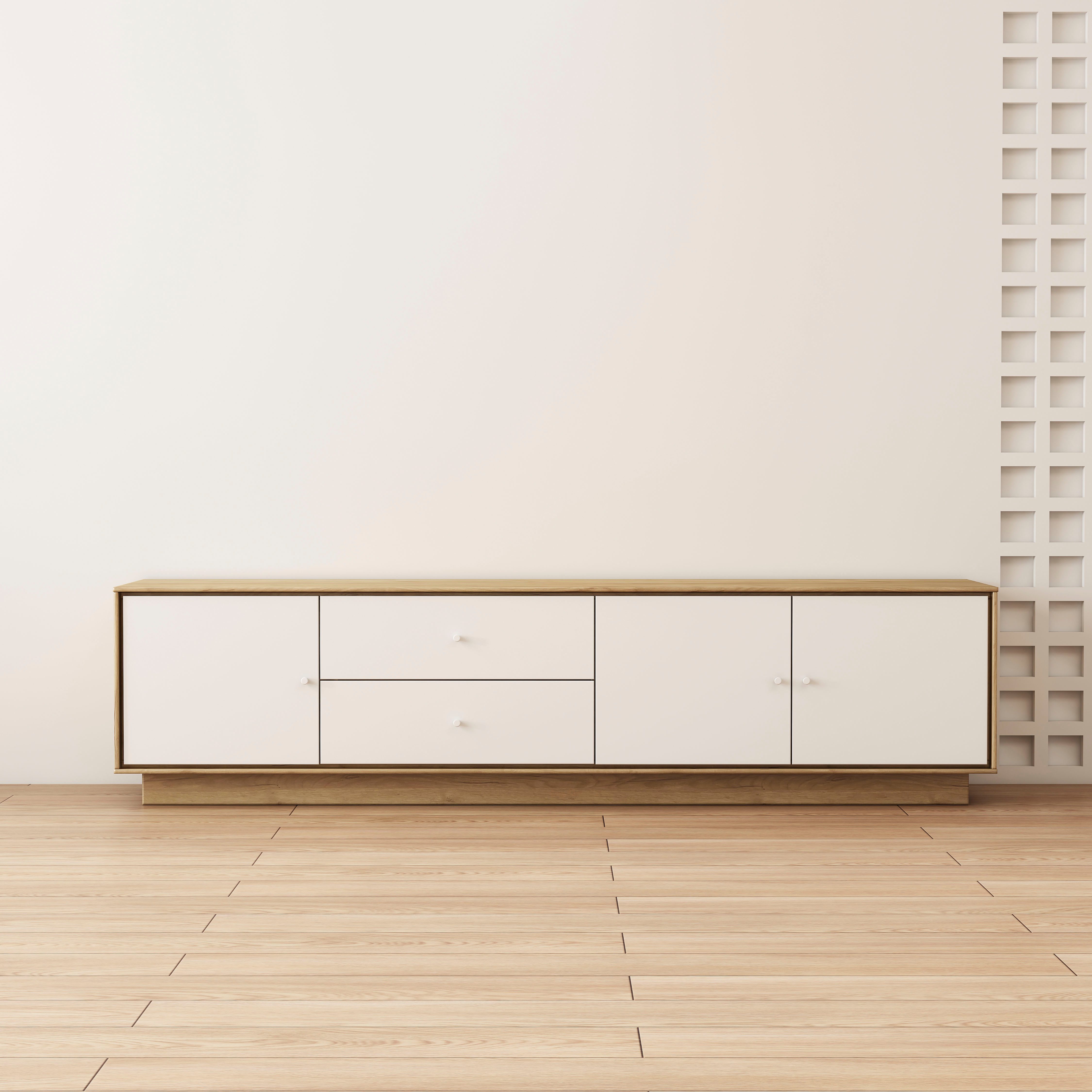 OTTO home TV-Board Blaire, kratzfeste Melaminoberfläche, ABS-Kanten und FSC-zertifiziertem Holz