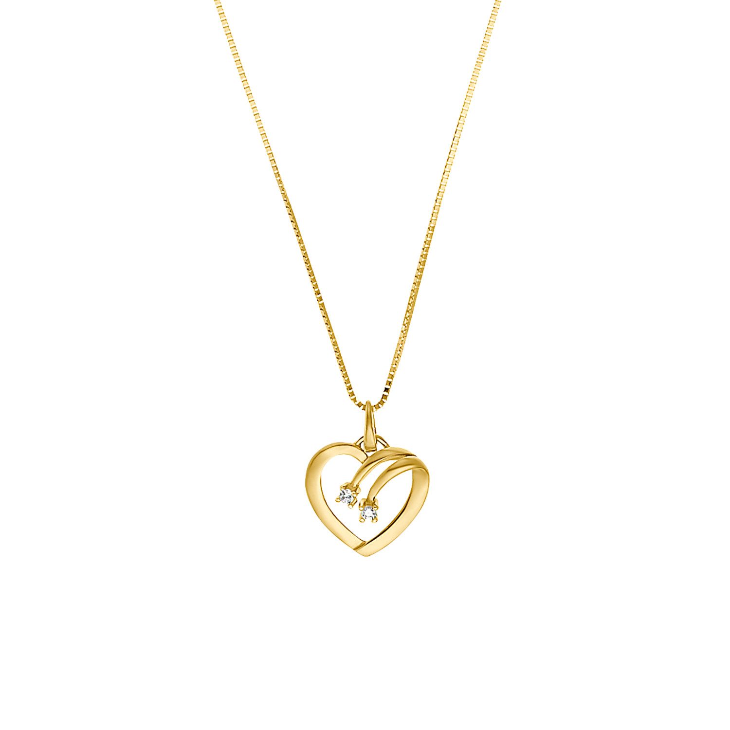Amor Goldkette Amor Kette mit Anhänger (Kette mit Anhänger, 2-tlg., Kette m günstig online kaufen