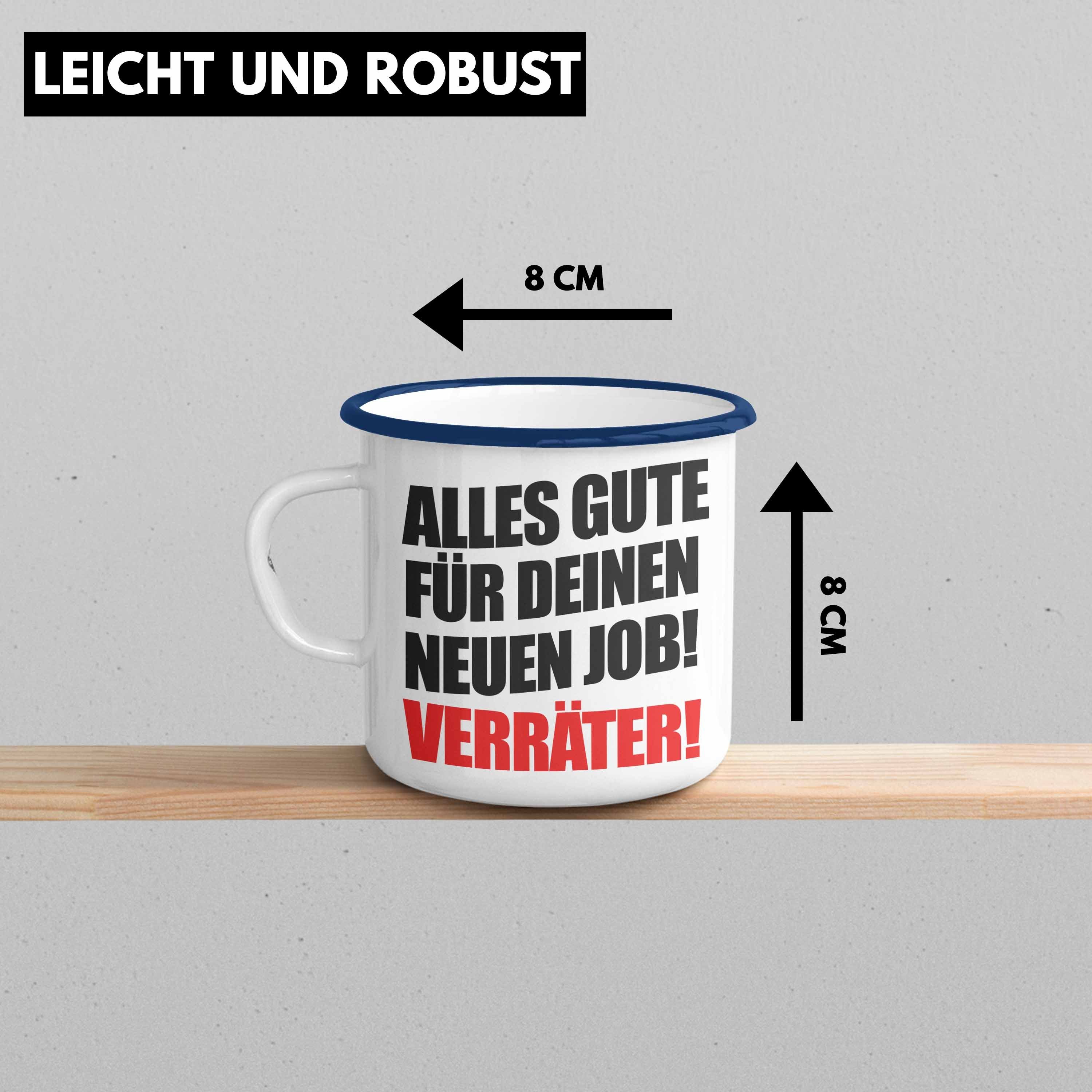 Kollege Kollegin Geschenk Thermotasse Trendation Alles Blau - - Sprüche Deinen Für Lustig Trendation Tasse Abschiedsgeschenk Emaille Job Jobwechsel - Neuen Gute