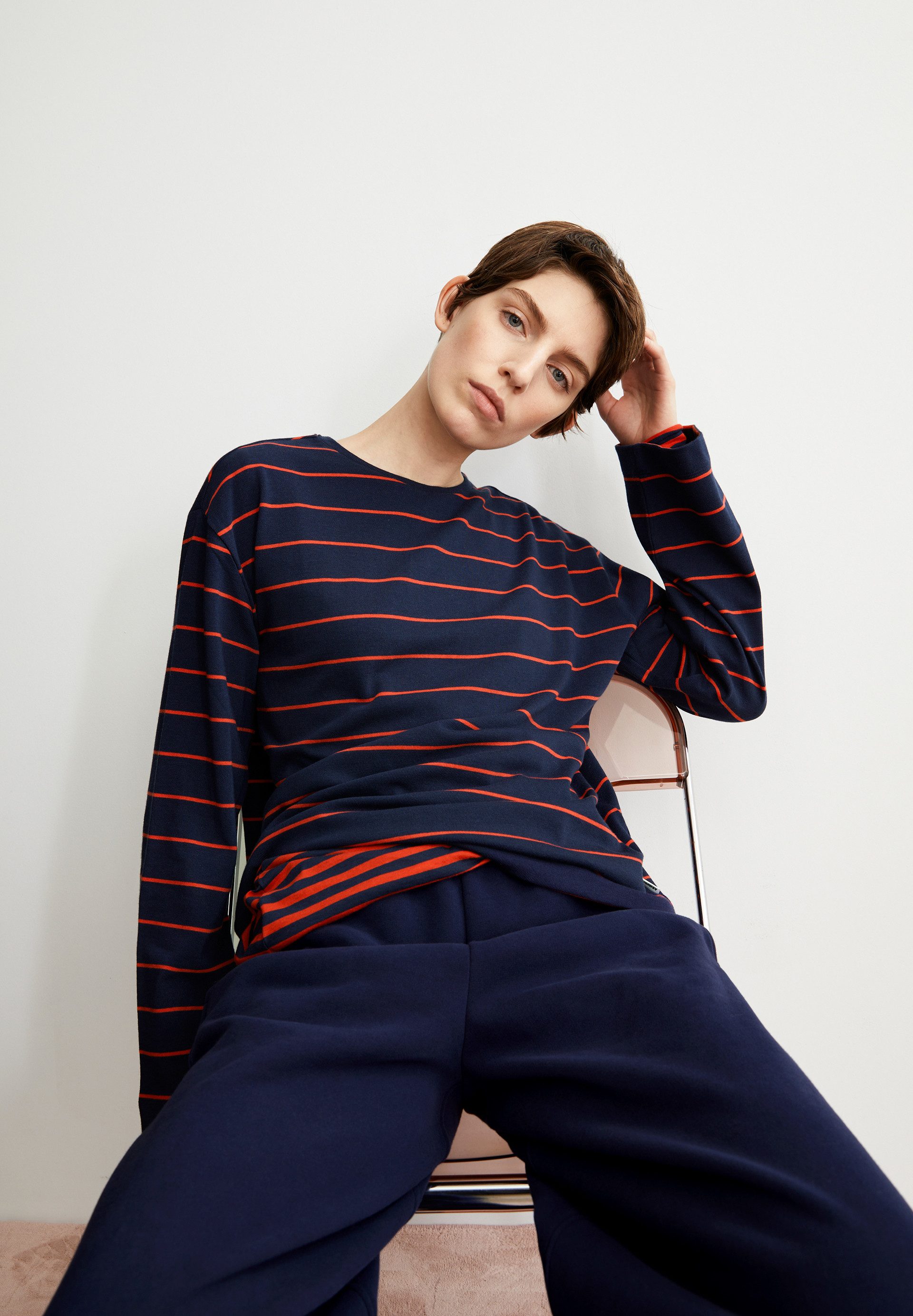 Armedangels Longsleeve MARYNAA FINE STRIPE Loose Fit