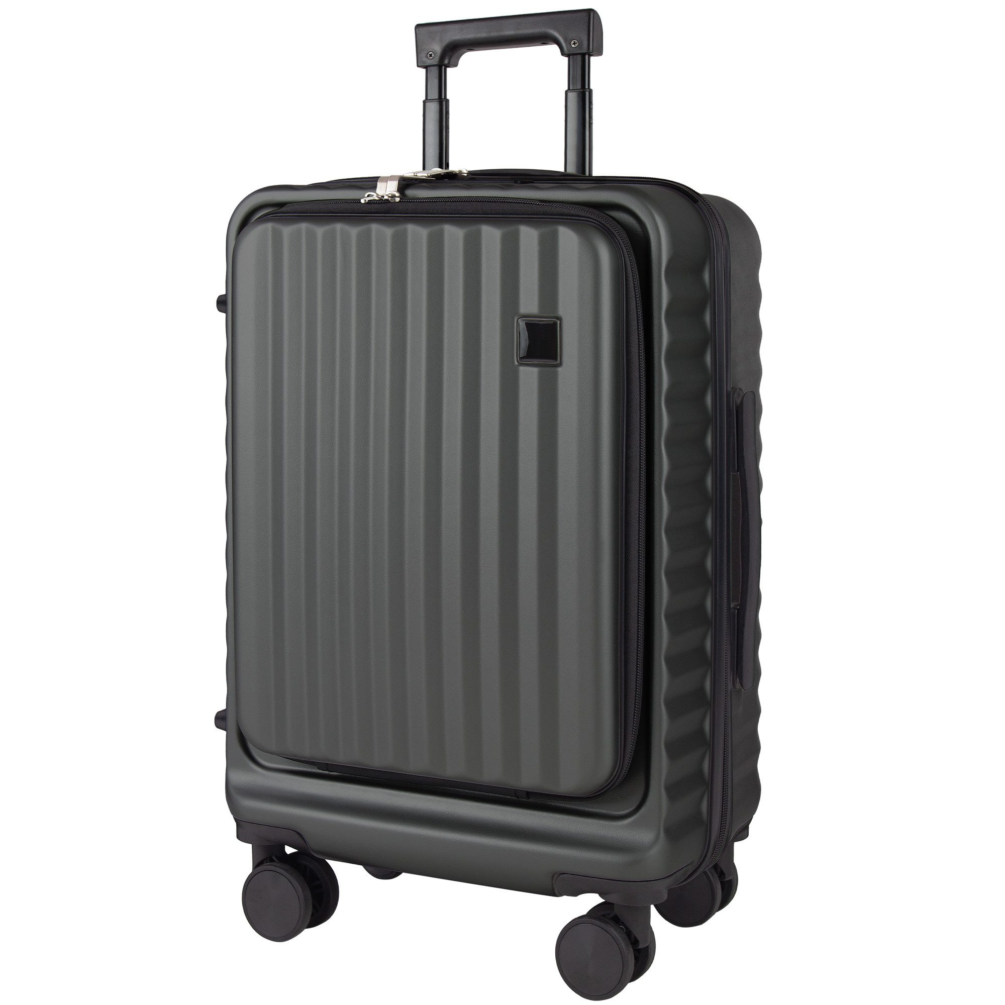 noorsk Hartschalen-Trolley wendiger Handgepäck Hartschalenkoffer mit Teleskopgriff, 4 Rollen, mit TSA-Schloss und 360°-Leichtlaufrollen