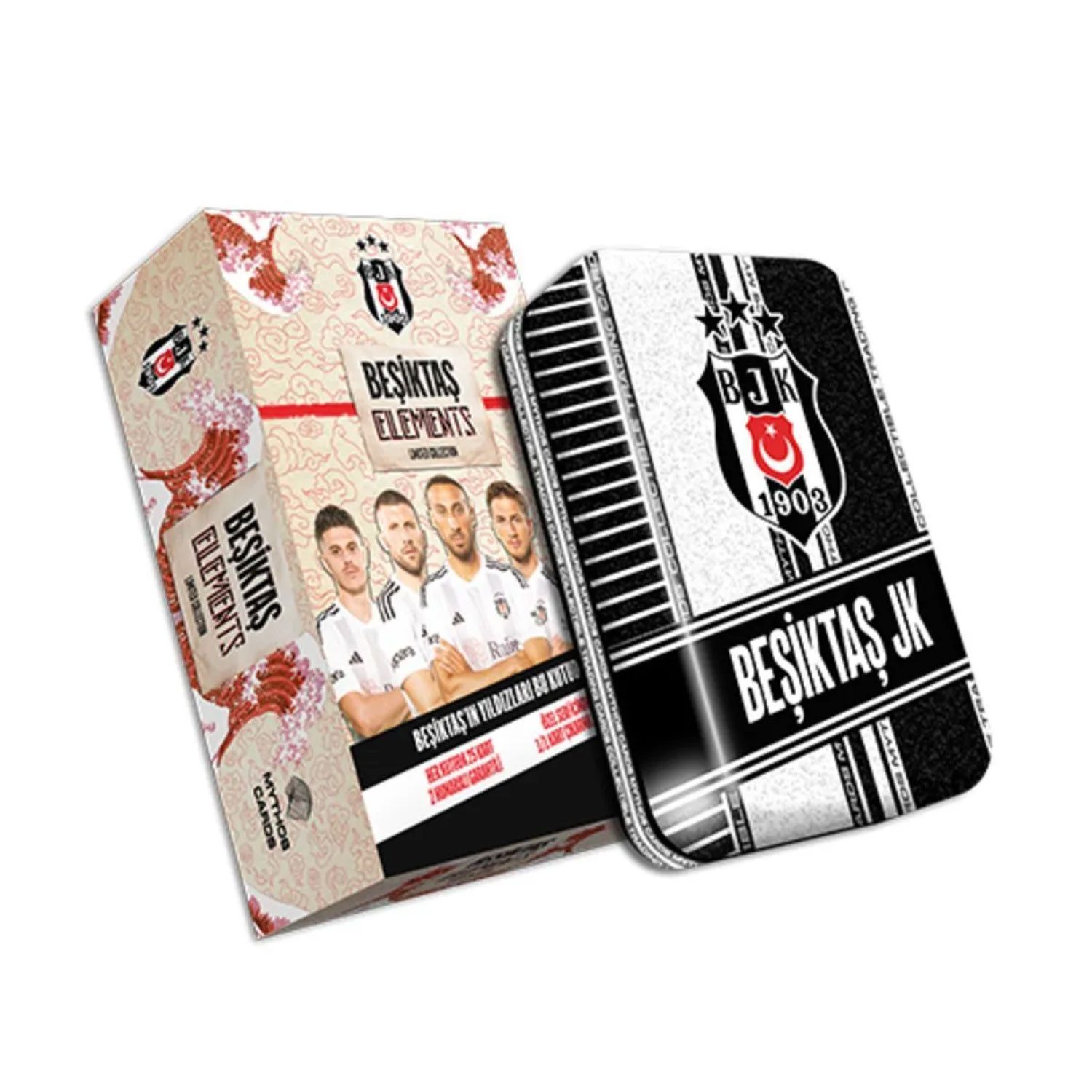 Jungengel Sammelkarte Lizenziert Edition Besiktas 1903 BJK 23/24 Spielkarten Spielerkarten, Offiziell Lizenziert, Sammlerbox aus Metall