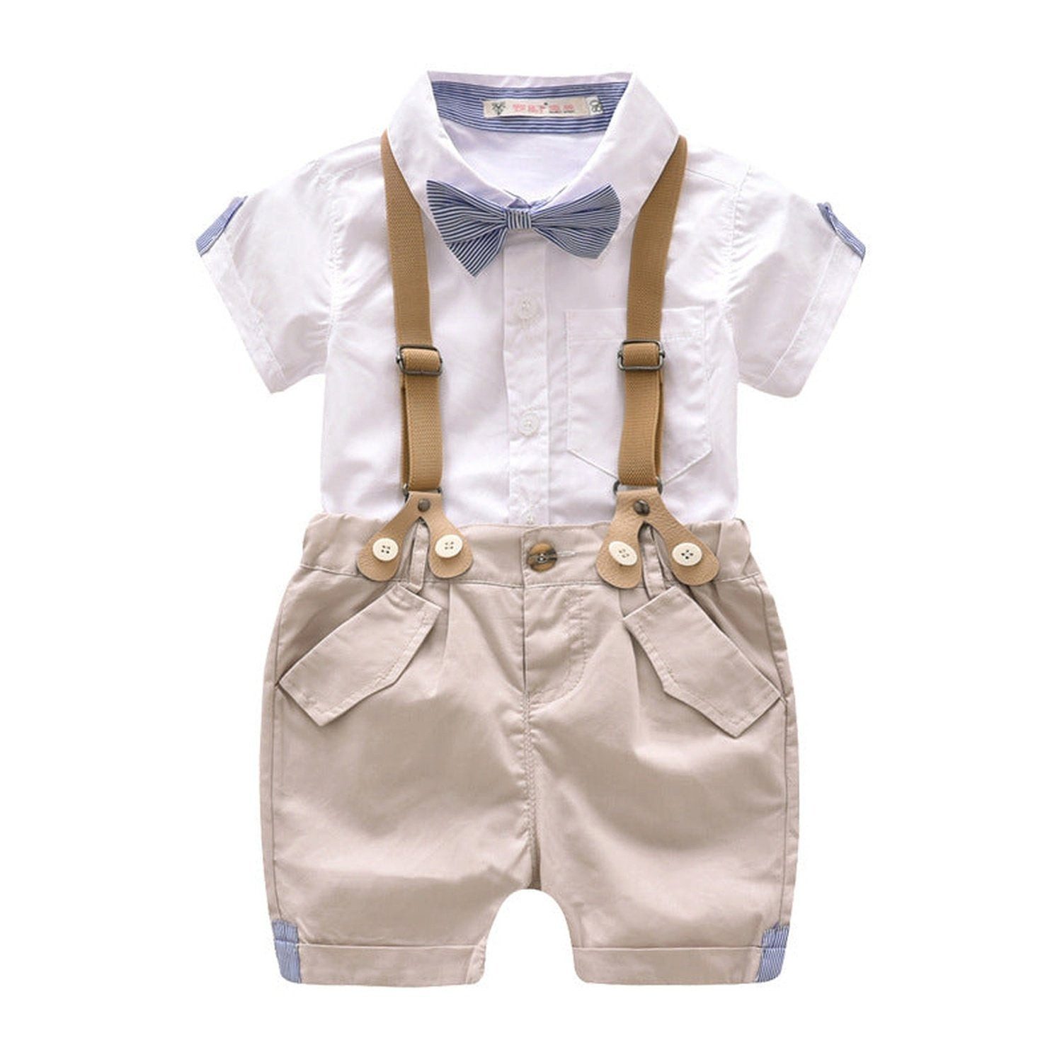 AUKUU Kinderanzug Kleidung für kleine Jungen, Anzug, Sommeroberteil, Overall, Kleidung, Leistungskleidung