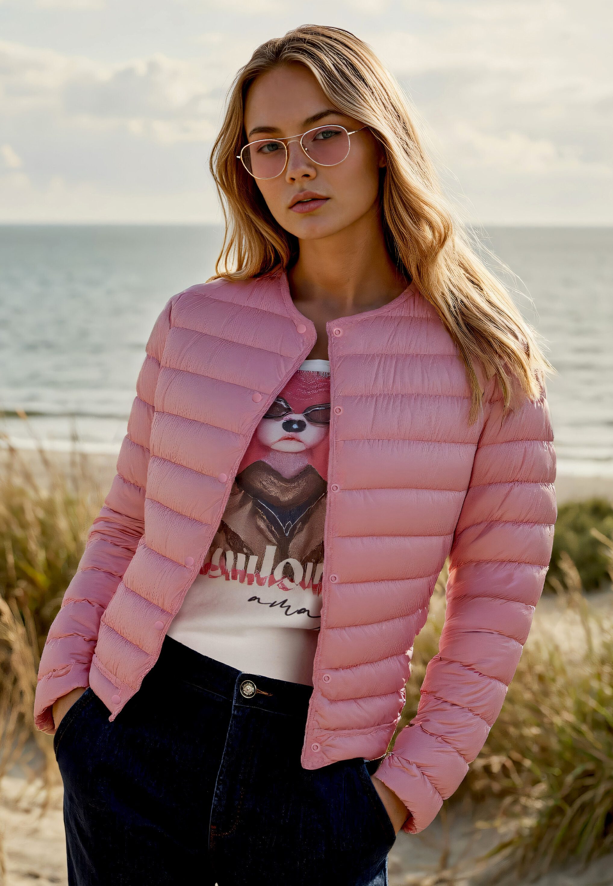 Betty Barclay Steppjacke Damen mit Rundhalsausschnitt