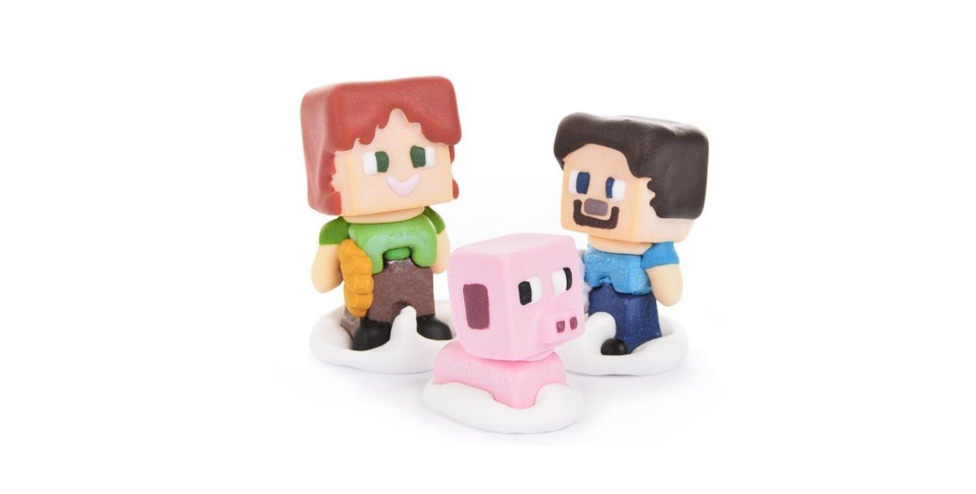 Festivalartikel Dekofigur Fantastisches Set aus Minecraft-Zuckerfiguren günstig online kaufen