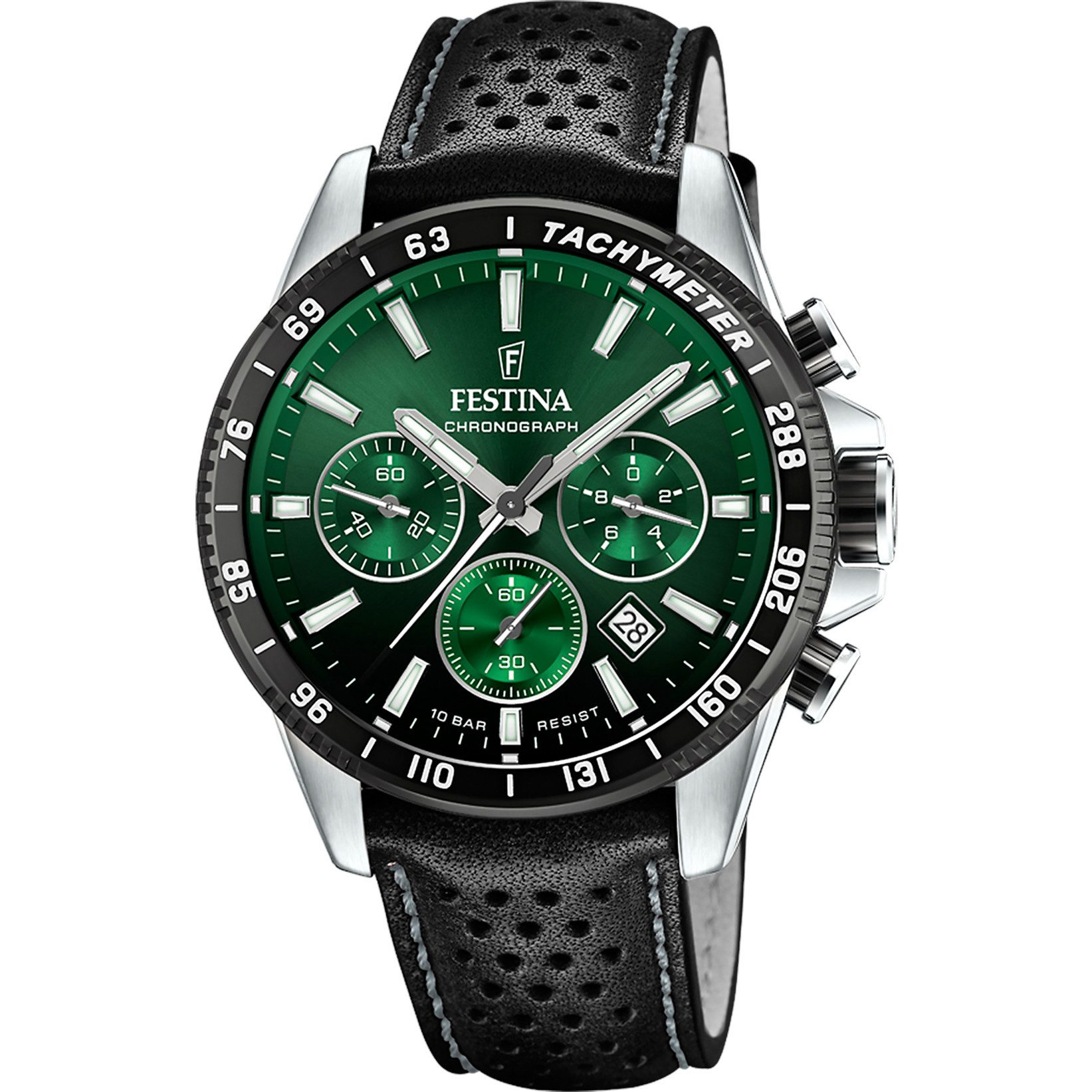 Festina Chronograph Herren F20561/5 – Sportlich-elegante Quarzuhr mit grüne günstig online kaufen