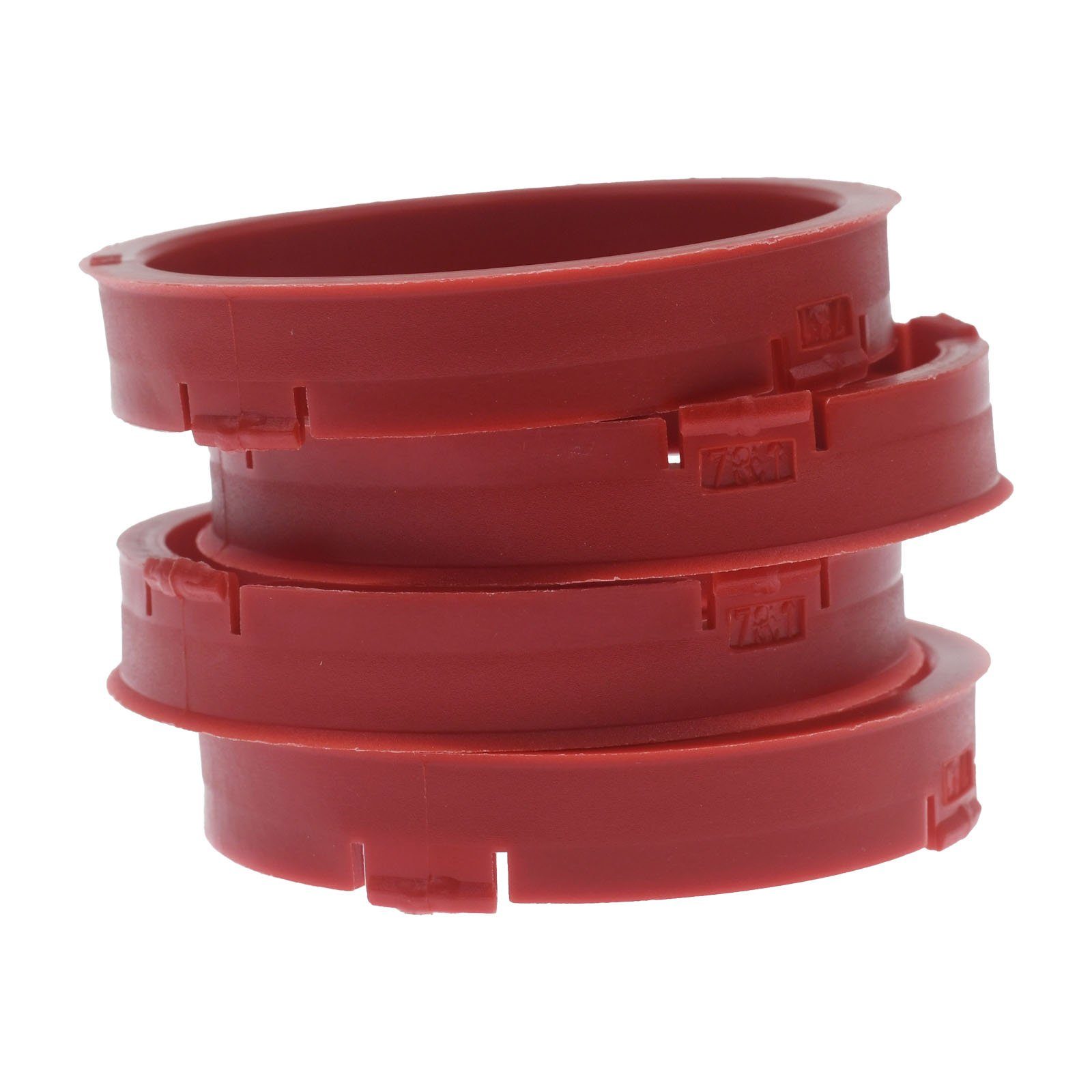 BRANDT AUTOMOTIVE Reifenstift 4x Zentrierringe Dunkelrot Felgen Ringe Made in Germany, Maße: 73,1 x 64,1 mm