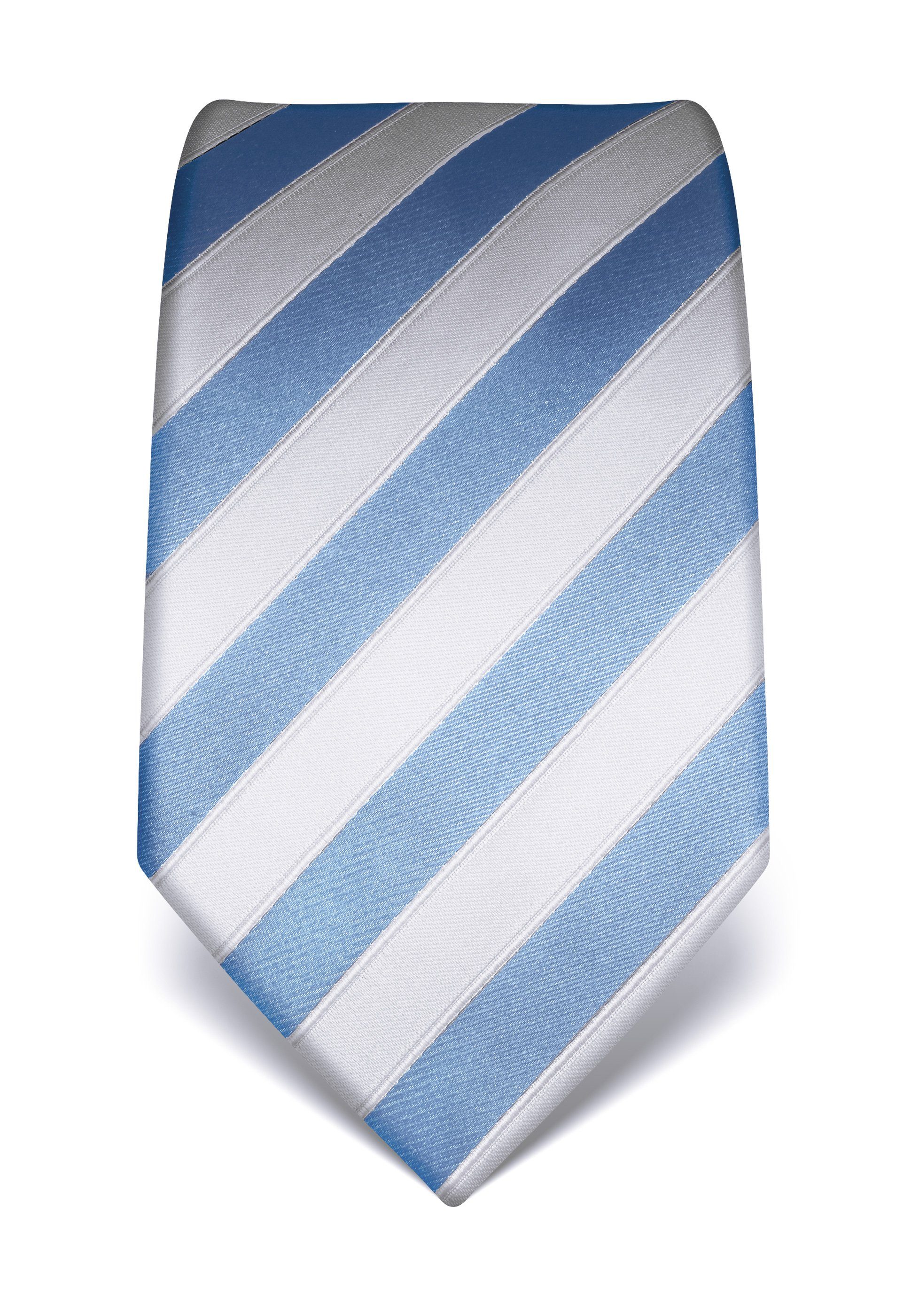 Vincenzo gestreift Boretti blau/weiß Krawatte