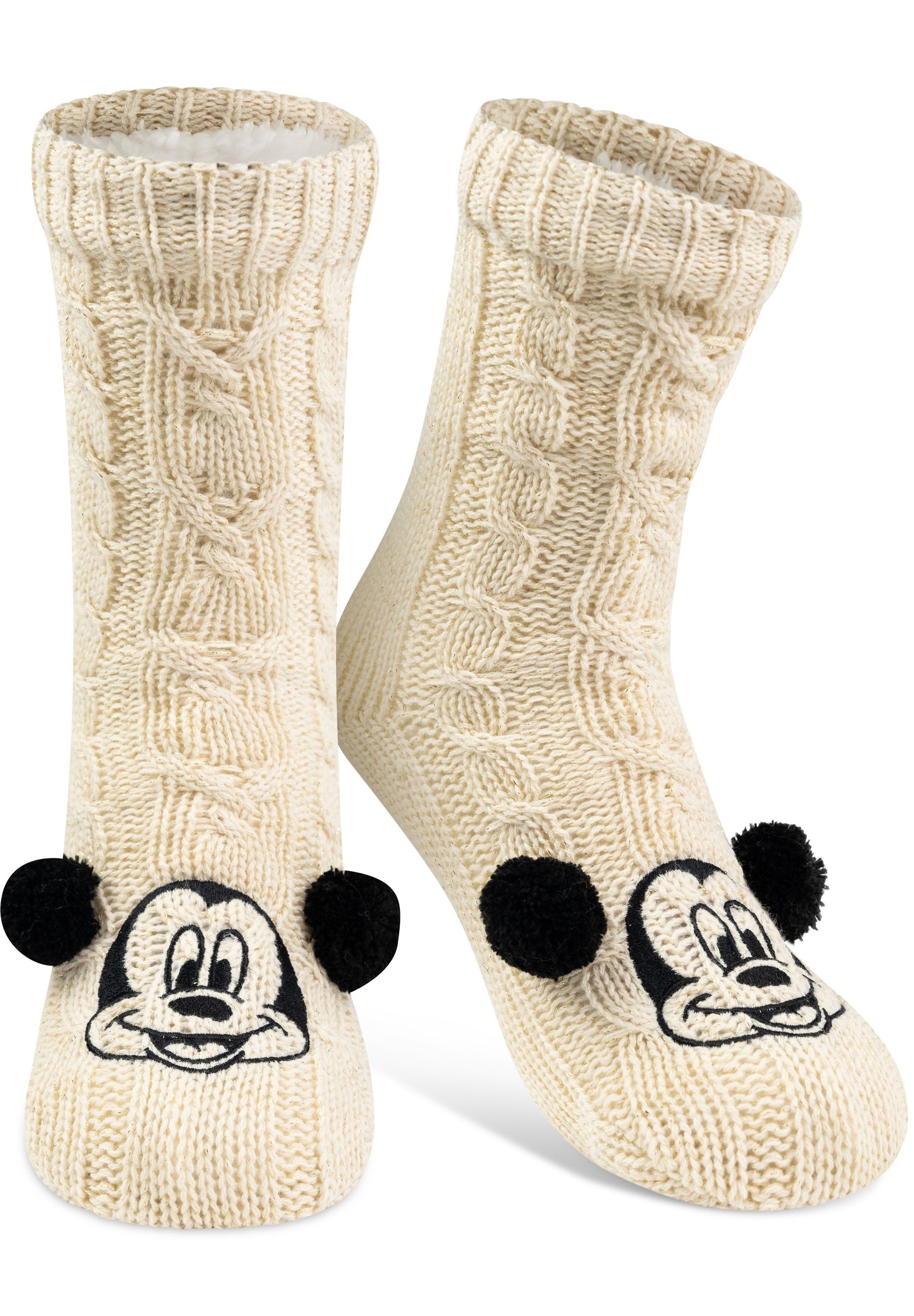 Haussocken Disney Mickey Mouse Hüttensocken Haussocken Sherpa Kuschelsocken