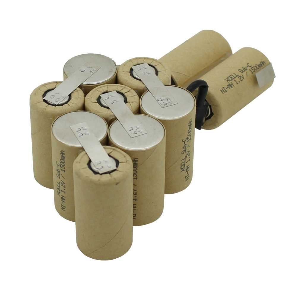 AccuCell Einsatz für Werkzeugakku NiMH 12V 1,5Ah zum Selbsteinbau passend für Akku 1500 mAh (12,0 V)