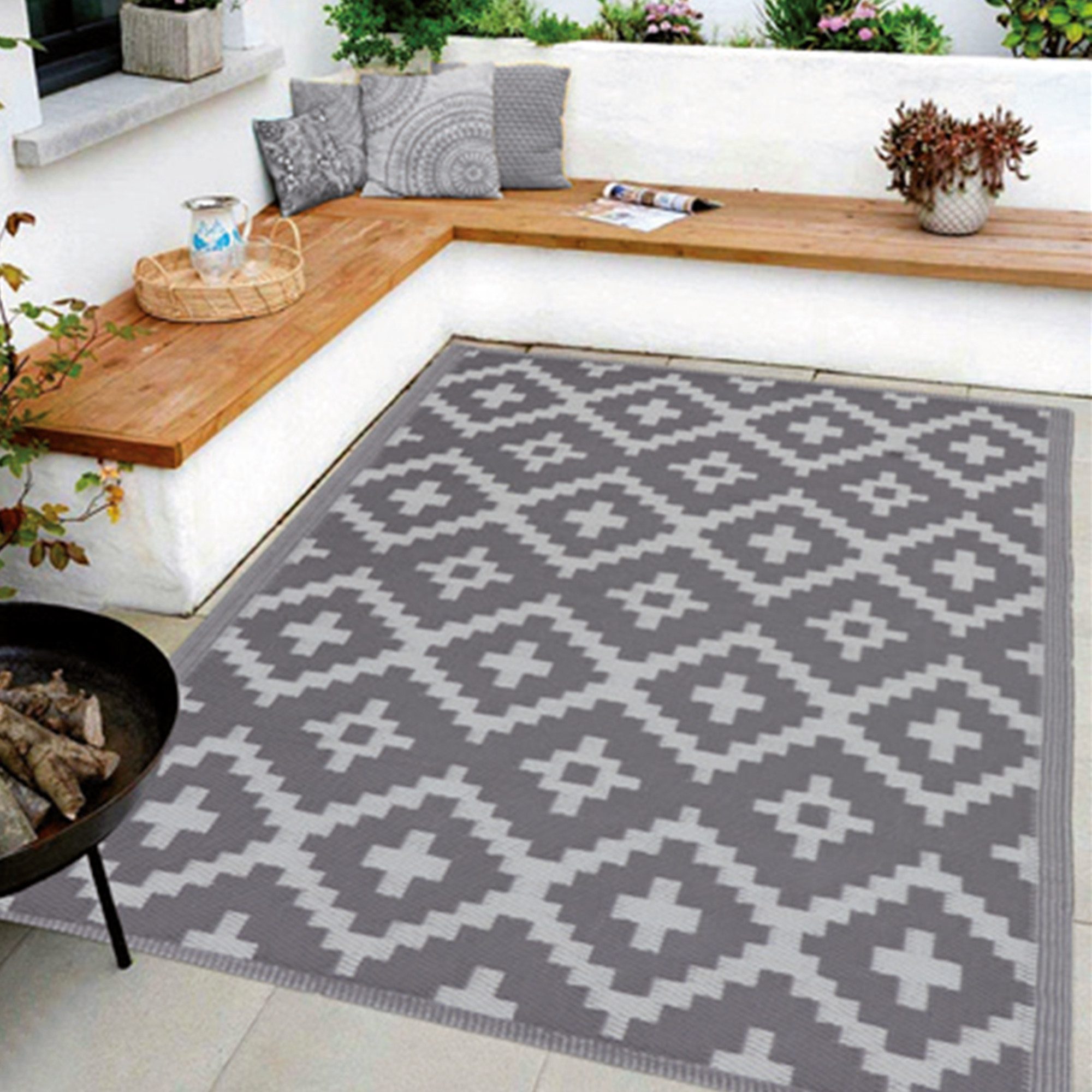 Bestlivings Outdoorteppich Außenteppich Flachgewebe, Rechteckig, wetterfest günstig online kaufen