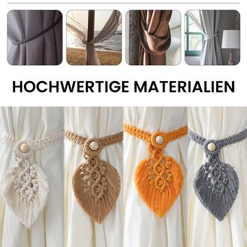 Raffhalter 2 Stück Boho Vorhang Raffhalter Baumwolle Makramee Tiebacks, MAGICSHE, Gardinen, Vorhänge, Dekoschals, Scheibengardinen, Gardinenschienen, (2-tlg)