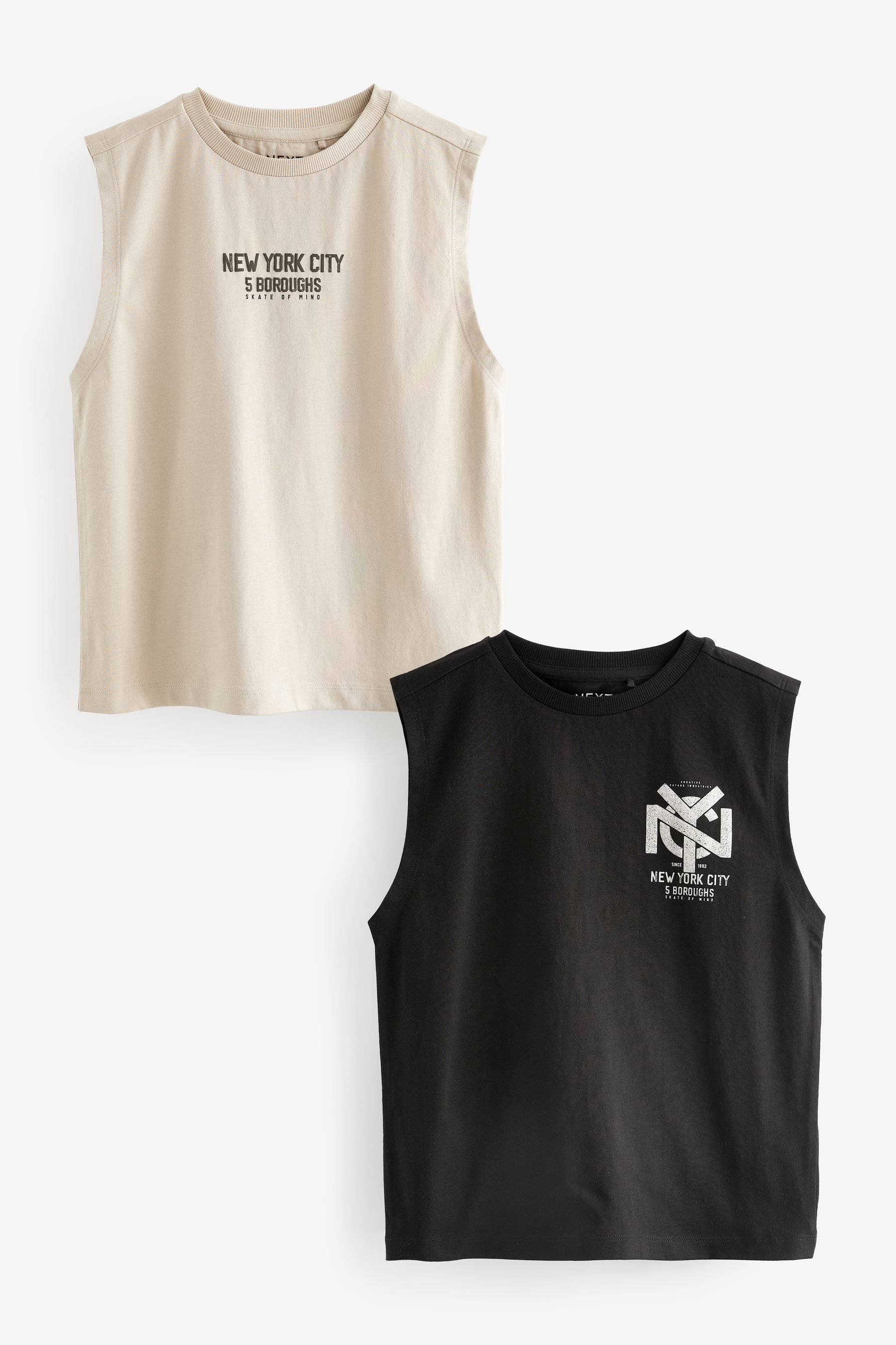 Next Tanktop Trägertop mit Grafik, 2er-Pack (2-tlg)