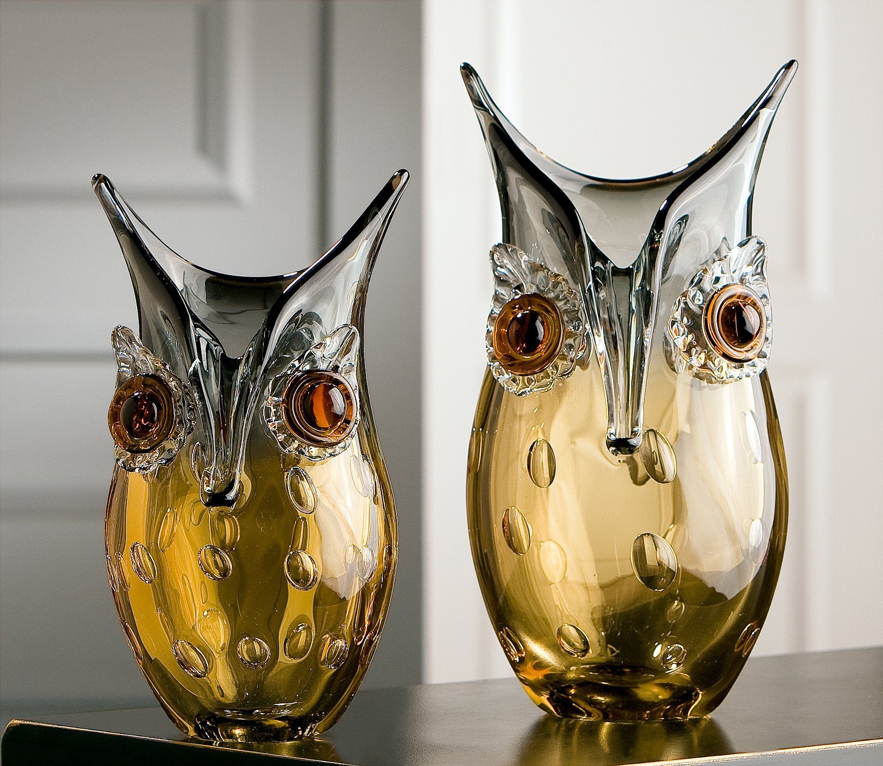GILDE GLAS art Dekovase Eule günstig online kaufen
