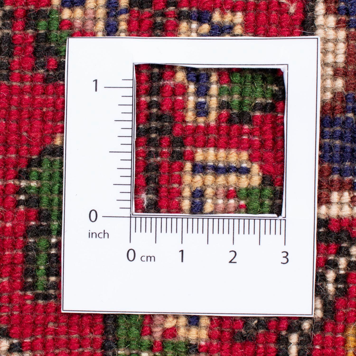 Raj Wollteppich cm, morgenland, - mm, Höhe: 50 280 scuro rechteckig, Täbriz 8 Unikat Rosso 205 mit Medaillon x Zertifikat
