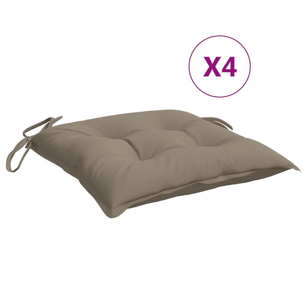 vidaXL Sitzauflage Stuhlkissen 4 Stk. Taupe günstig online kaufen