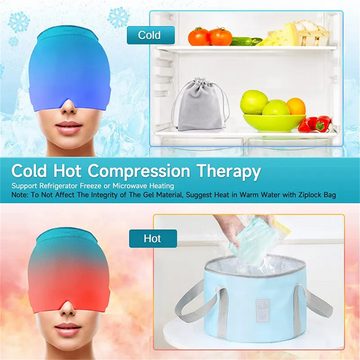 autolock Augenmaske Gel Eis Kopfschmerzen Migräne Relief Hut, Cold Compress Therapie Cap