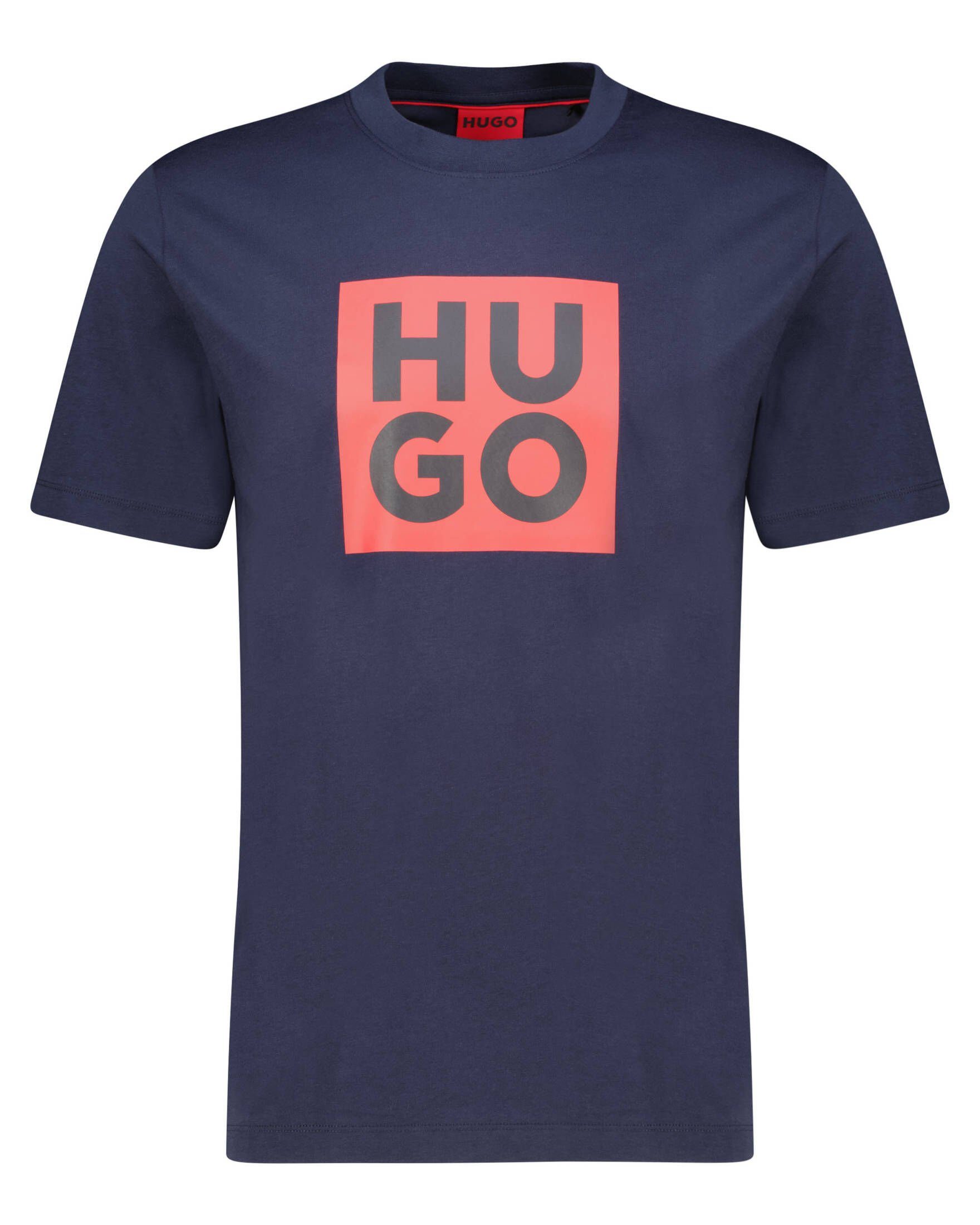 (52) T-Shirt T-Shirt (1-tlg) Herren DALTOR HUGO marine