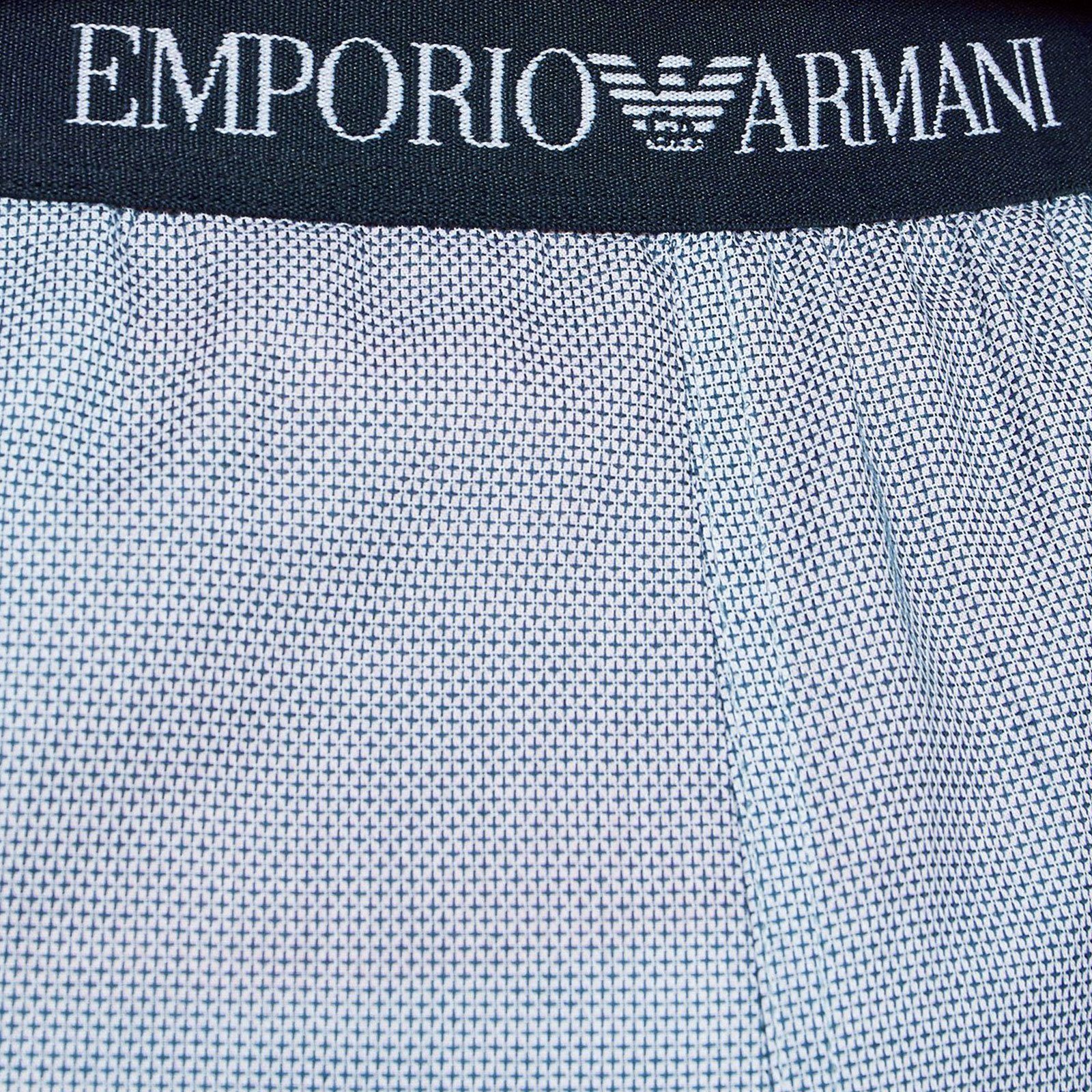 mit marine umlaufendem Armani Pyjamahose Markenschriftzug rombus 76610 Emporio Komfortbund Loungewear auf white / Schlafhose