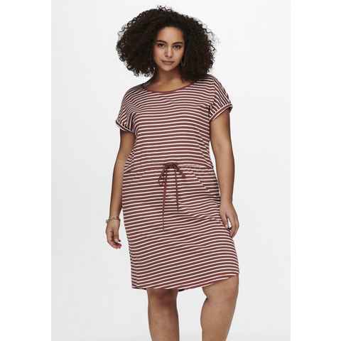 ONLY CARMAKOMA Jerseykleid CARAPRIL STRIPE mit Bindeband