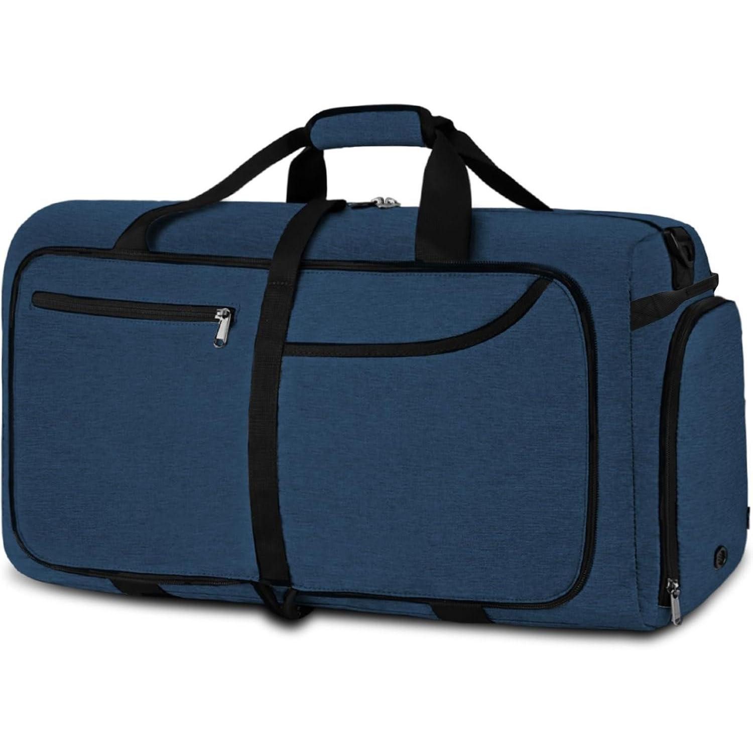 Reisetasche Reisetasche 120L Groß Weekender Herren Sporttasche Schwarz