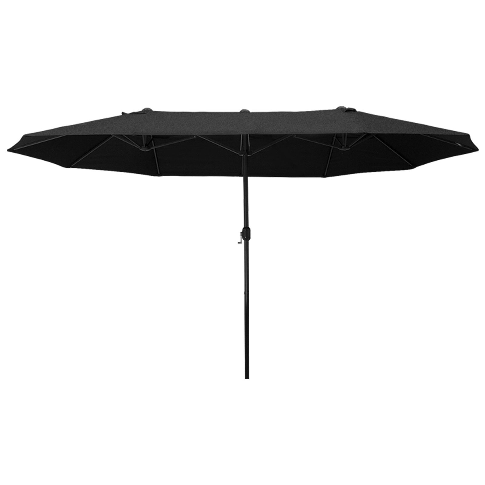 autolock Sonnenschirm Gartenschirm Doppelsonnenschirm Marktschirm mit Handkurbel, LxB: 455x265 cm, Terrassenschirm Oval 460 x 270 x 240 cm