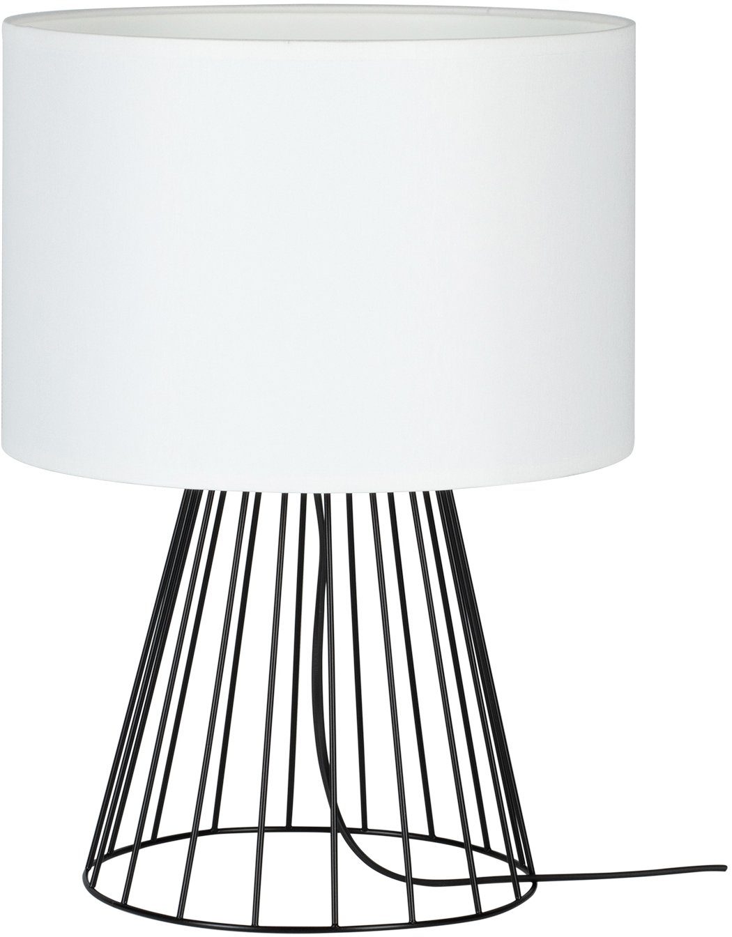 BRITOP LIGHTING Tischleuchte Swan, Leuchtmittel wechselbar, ohne Leuchtmittel, Dekorative Leuchte aus Metall mit hochwertigem Lampenschirm | Tischlampen