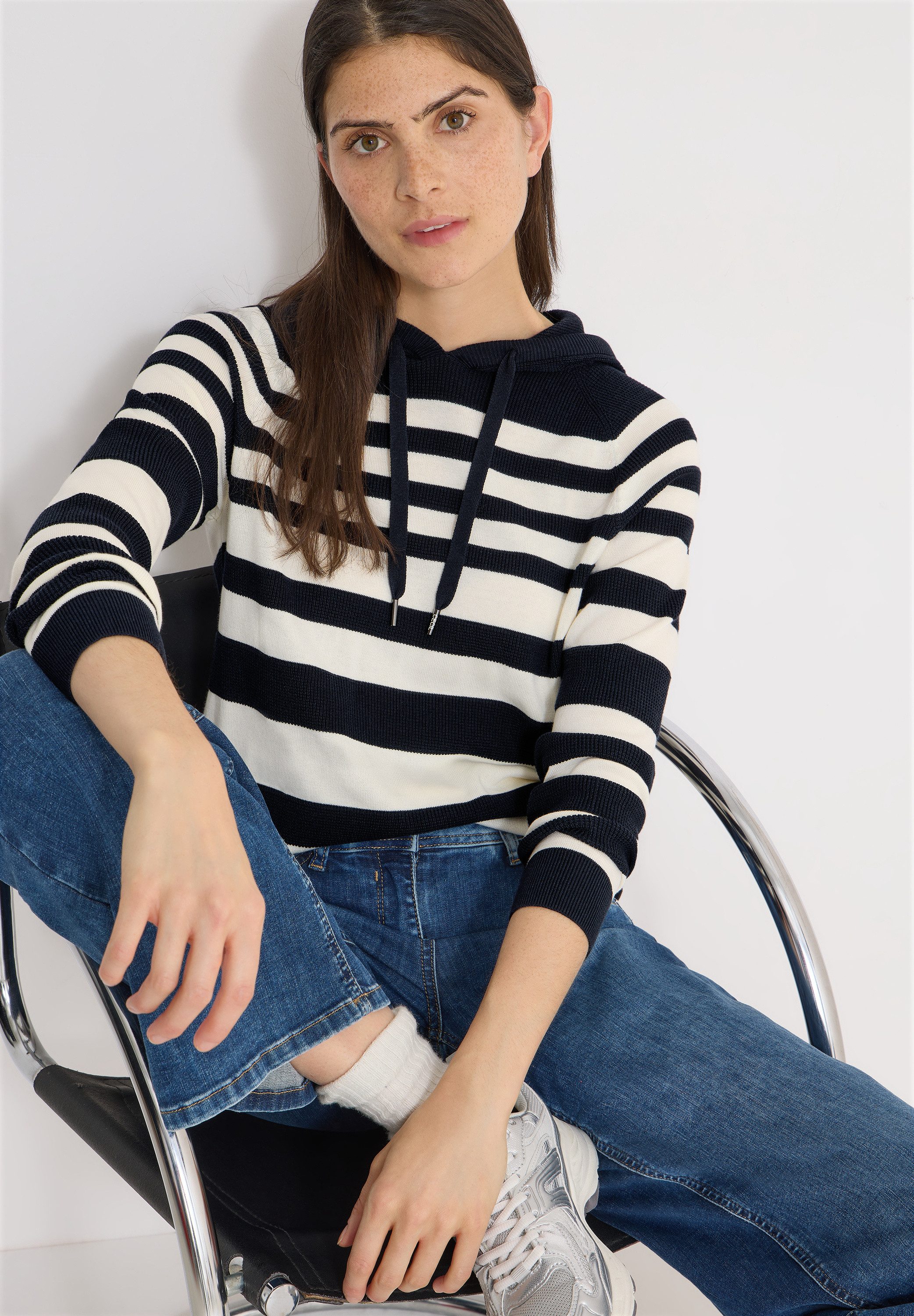 CECIL Strickpullover mit Kapuze günstig online kaufen