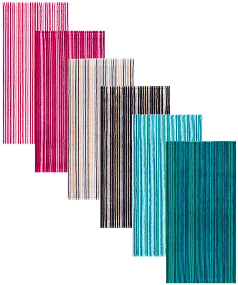 mit feinen Baumwolle 100% Walkfrottee rosa Stripes, Streifen, (1-St), Handtücher Egeria Combi