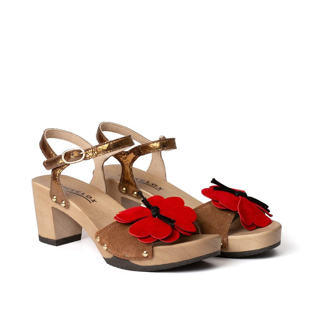 Softclox ROMANA Kaschmir/Crackle Touch whiskey/bronze (hazelnut) Sandalette