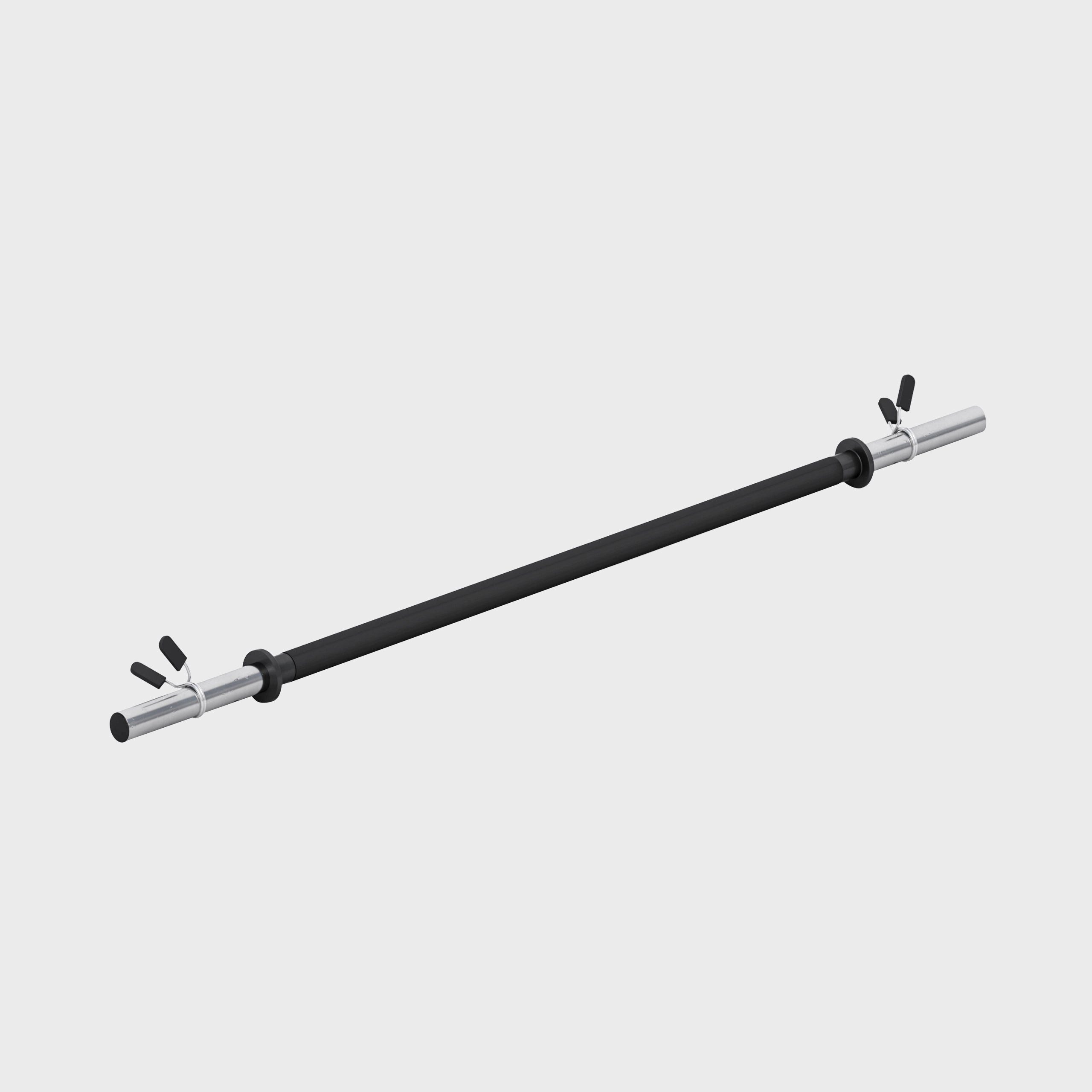 GORILLA SPORTS Langhantelstange Langhantel Aerobic Chrom in Schwarz mit 130 cm, 130 cm (3-tlg)