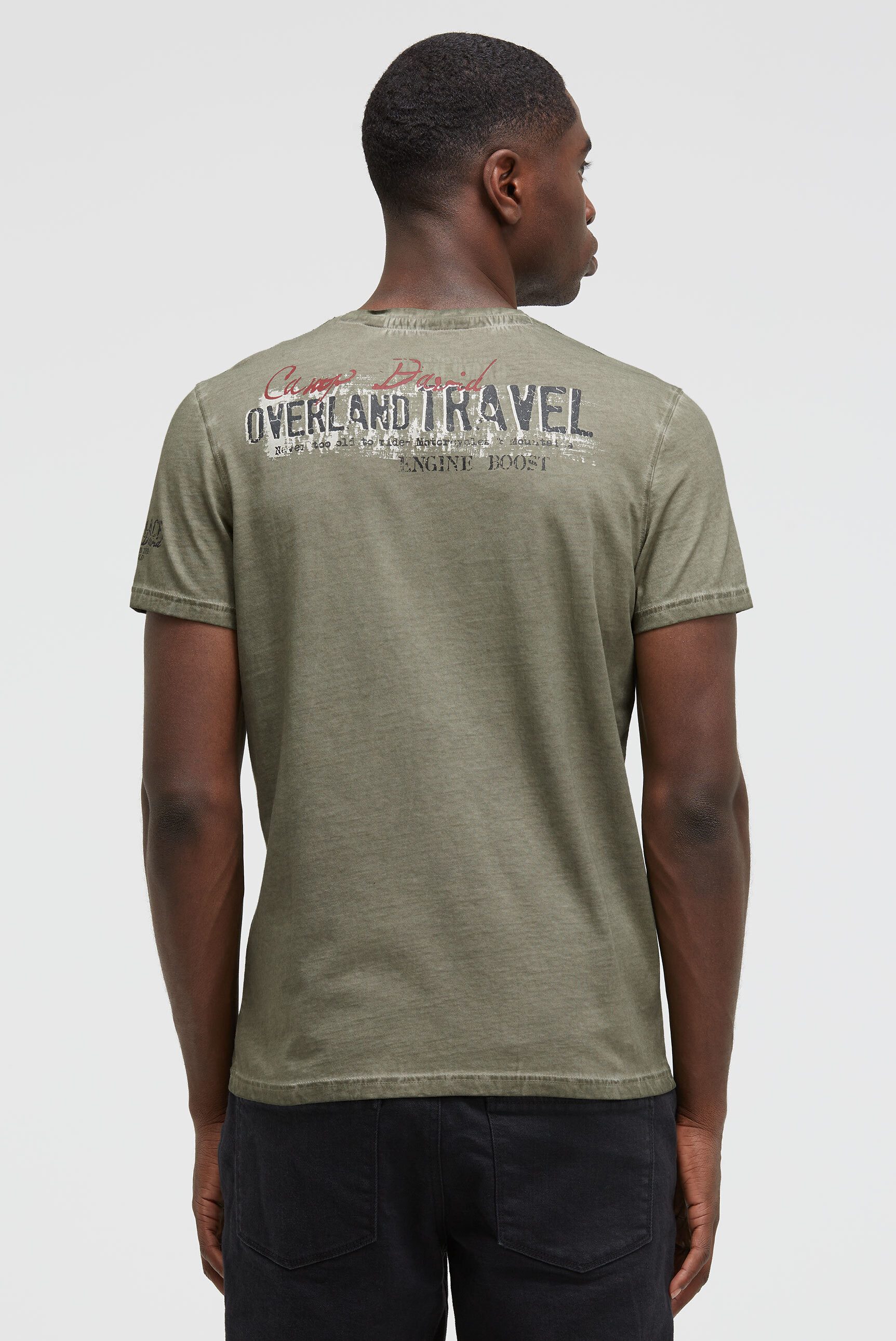 CAMP DAVID Rundhalsshirt mit Kontrastnähten