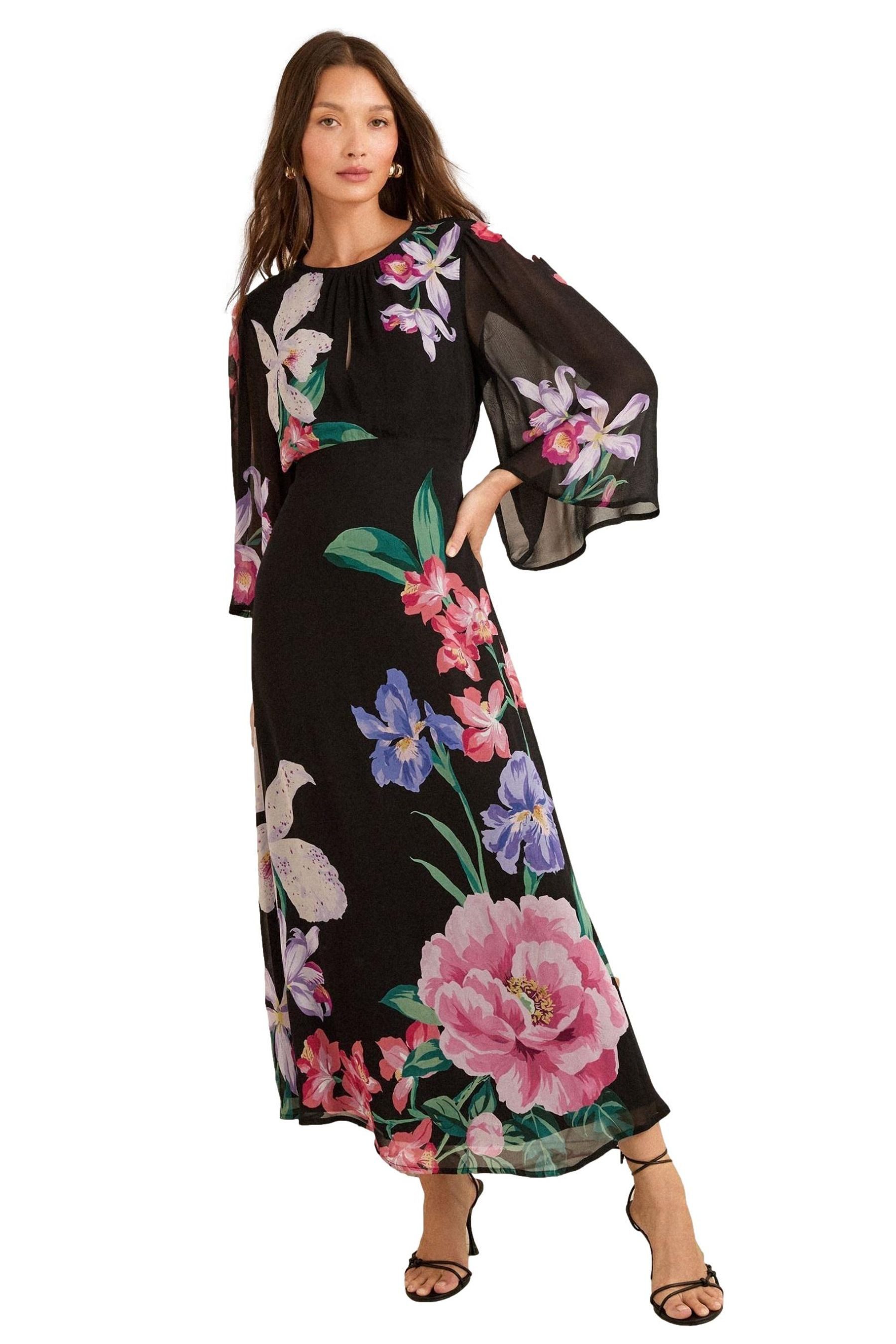 Love & Roses Midikleid Love & Roses Midikleid mit Print, Petite (1-tlg)