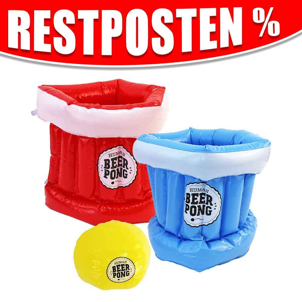 Spiel Bierpong Hüte aufblasbar mit Ball - ca. 24 cm