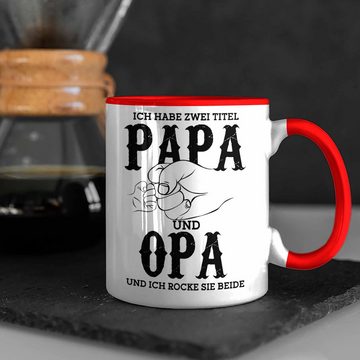 Trendation Tasse Lustige Tasse für Papa und Opa Geschenk zum Vatertag "Papa und Opa Ich