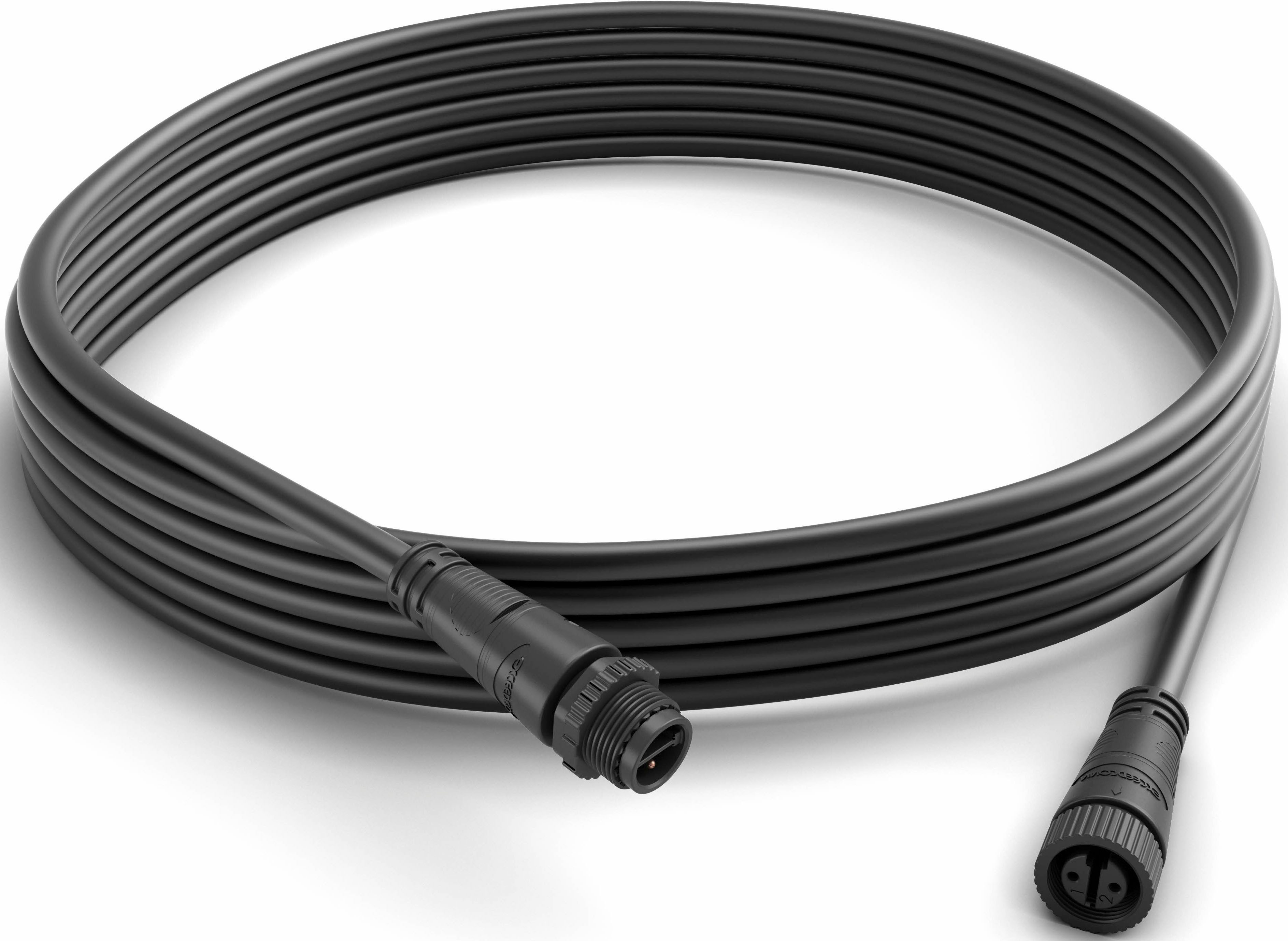 Philips Hue Philips Hue Outdoor Verlängerungskabel Niedervolt 5m Verlängerungskabel, Typ F (Schuko), (500 cm), Passend für Hue Outdoor Niedervolt System, Erweiterung