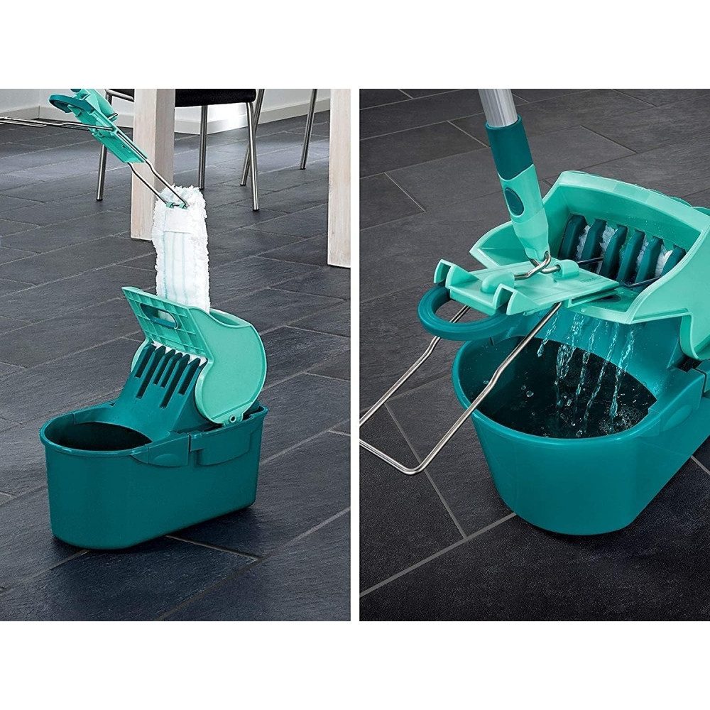 Leifheit Wischmopp Profi Compact Wischtuchpresse - Bodenwischer - türkis