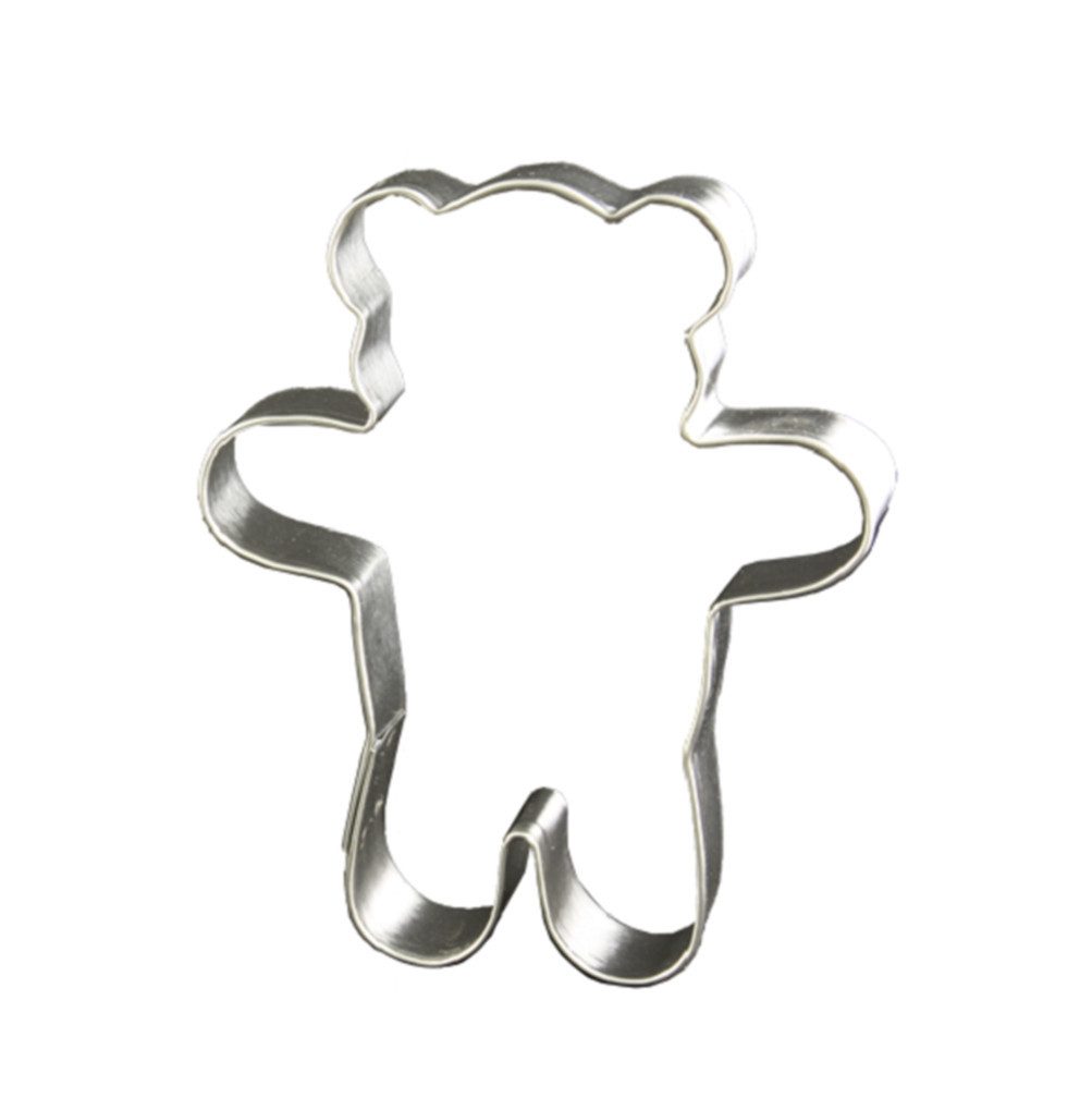 LARES Ausstechform 1078, Ausstecher Bär, 10cm, Weißblech, Ausstechformen für Kekse, Plätzchen und Lebkuchen - Made in Germany