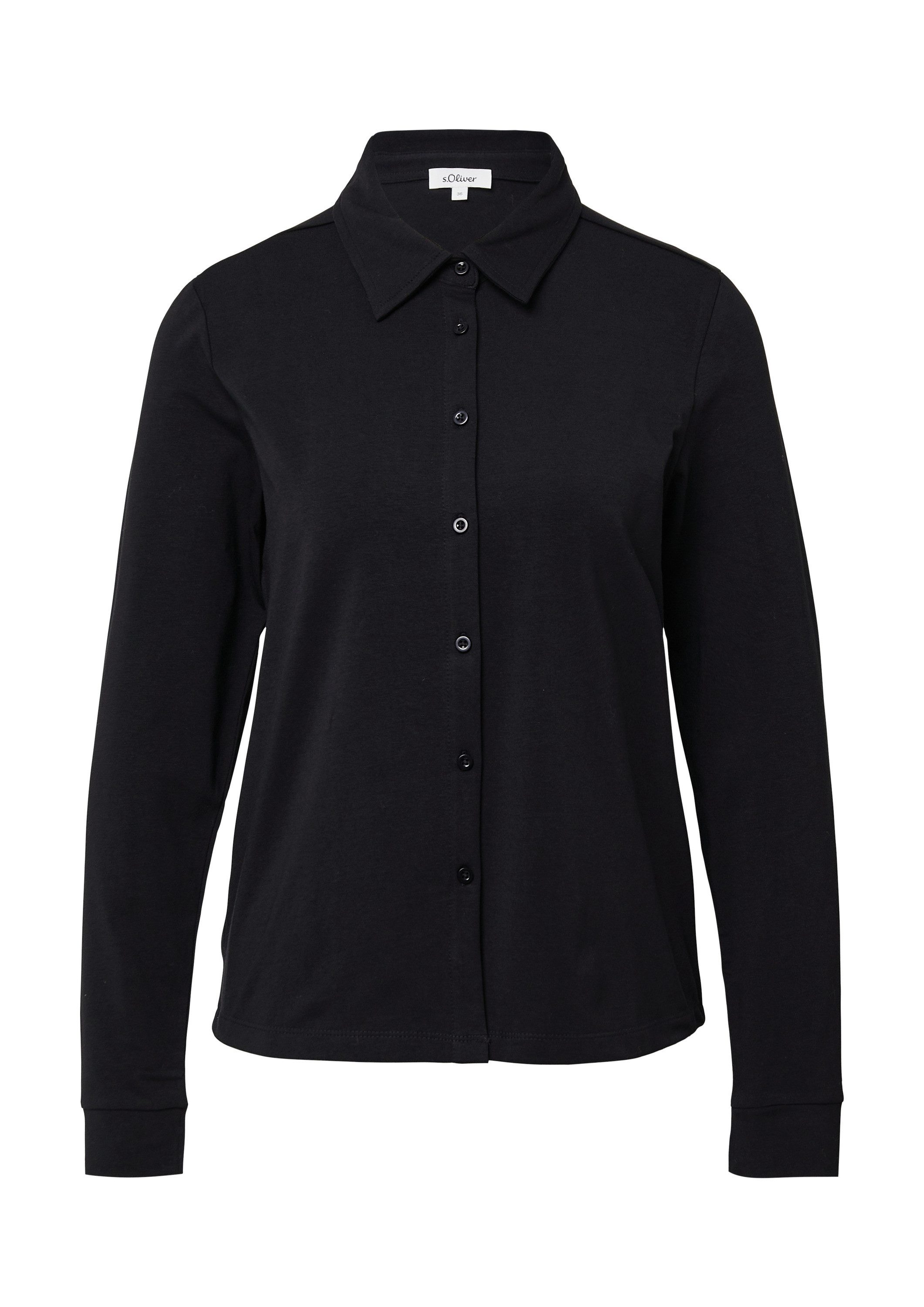 s.Oliver Langarmshirt T-Shirt Elastische Jerseybluse