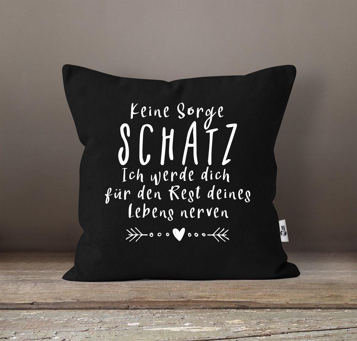 MoonWorks Dekokissen Kissen-Bezug Spruch Keine Sorge günstig online kaufen