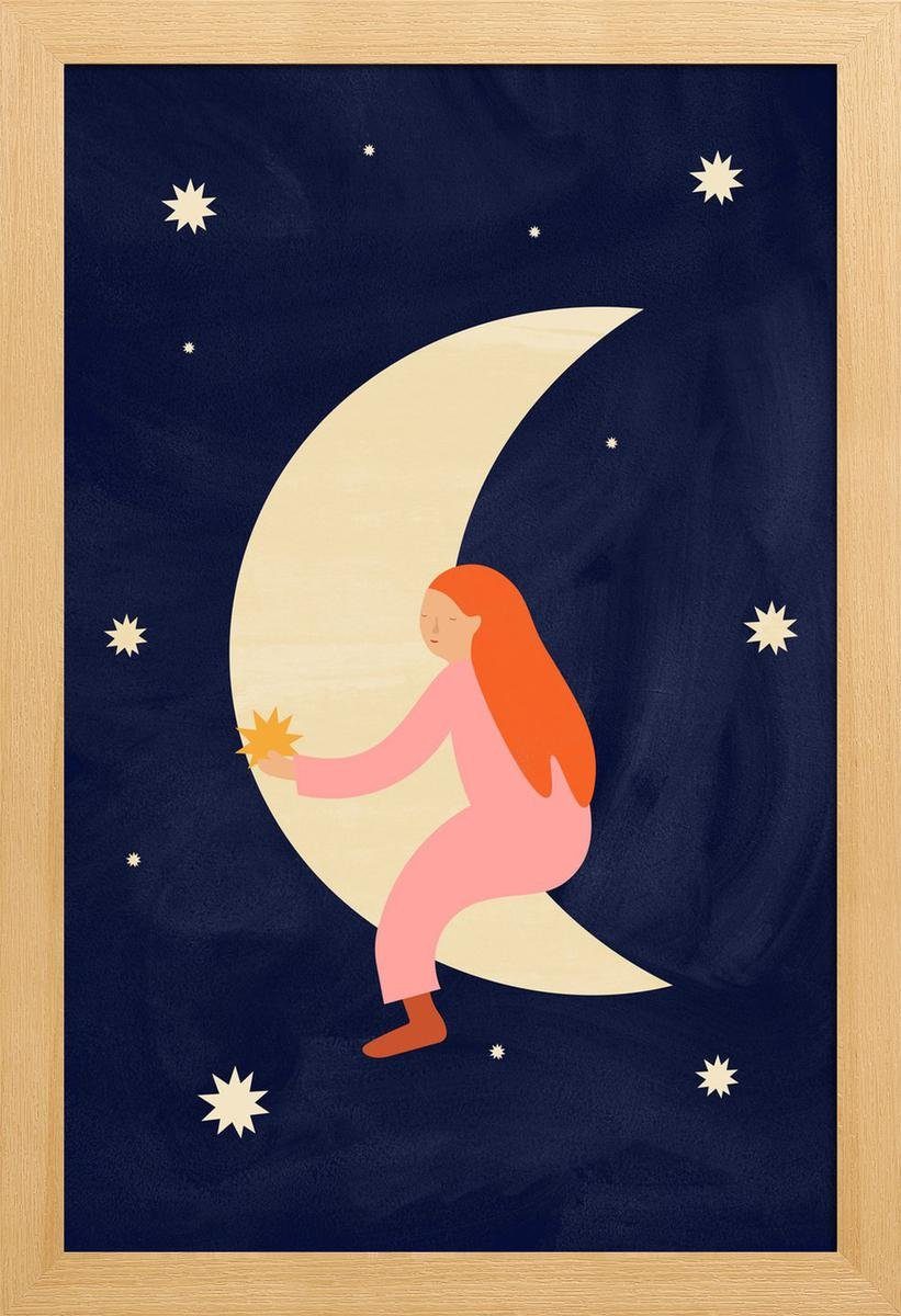 Juniqe Poster Poster mit Holzrahmen, Little Flourishes (1 St), Fine-Art-Print in Galeriequalität mit einem 1 cm breiten, weißen Rand | Poster